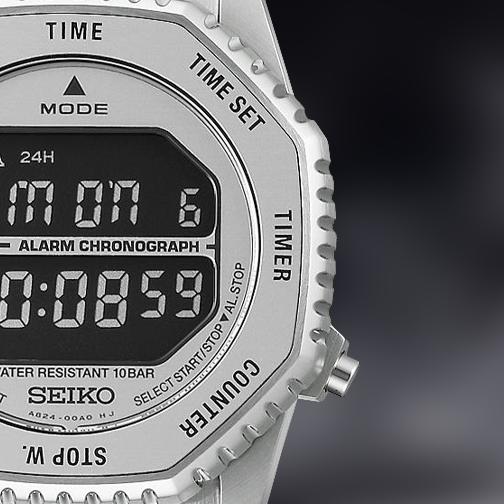 Funkcjonalny Seiko Rotocall Selection S Series Digital Quartz HFL002P1 ze stoperem