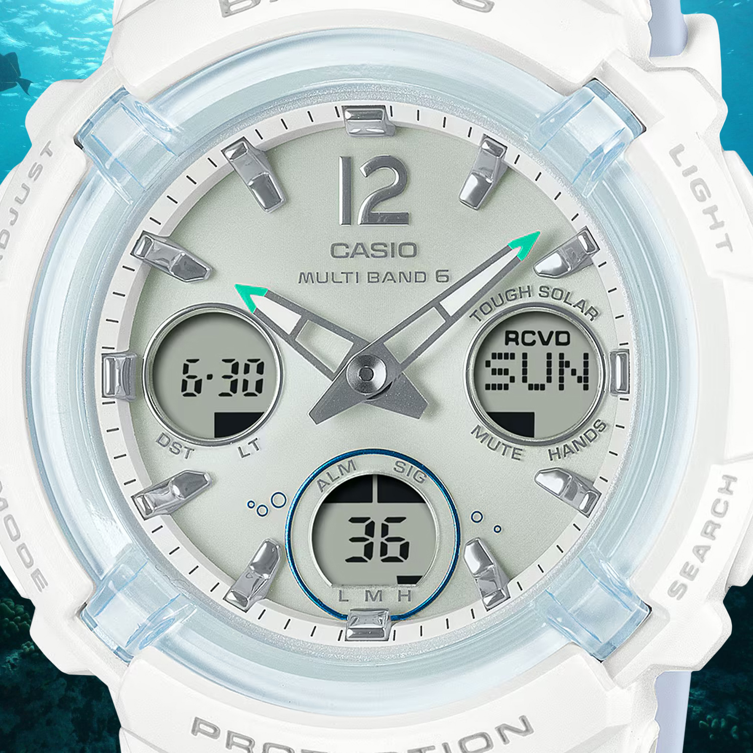 Zegarek Baby-G Casio x I.C.E.R.C. Love the Sea and the Earth Special Edition damski BGA-2800K-7AER funkcjonalny