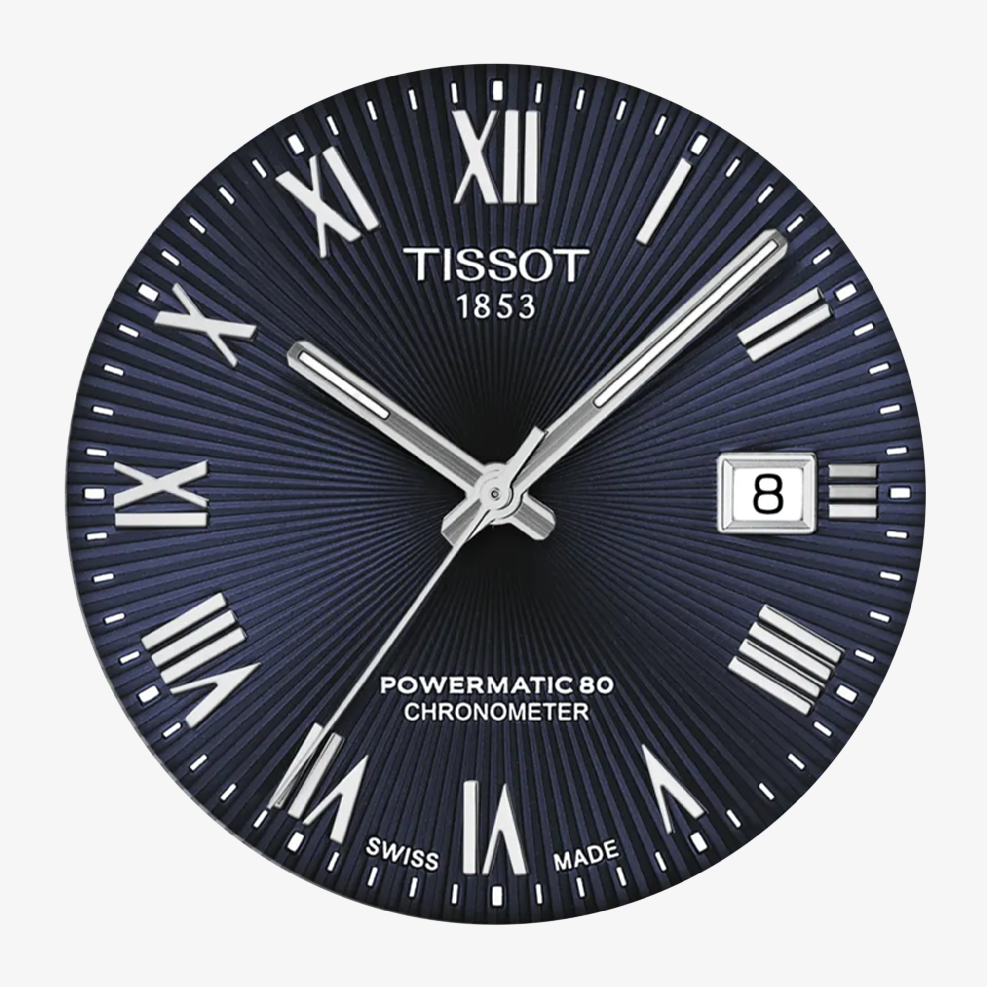 Granatowa tarcza zegarka Tissot Ballade Powermatic 80 39mm męski T156.408.11.043.00 