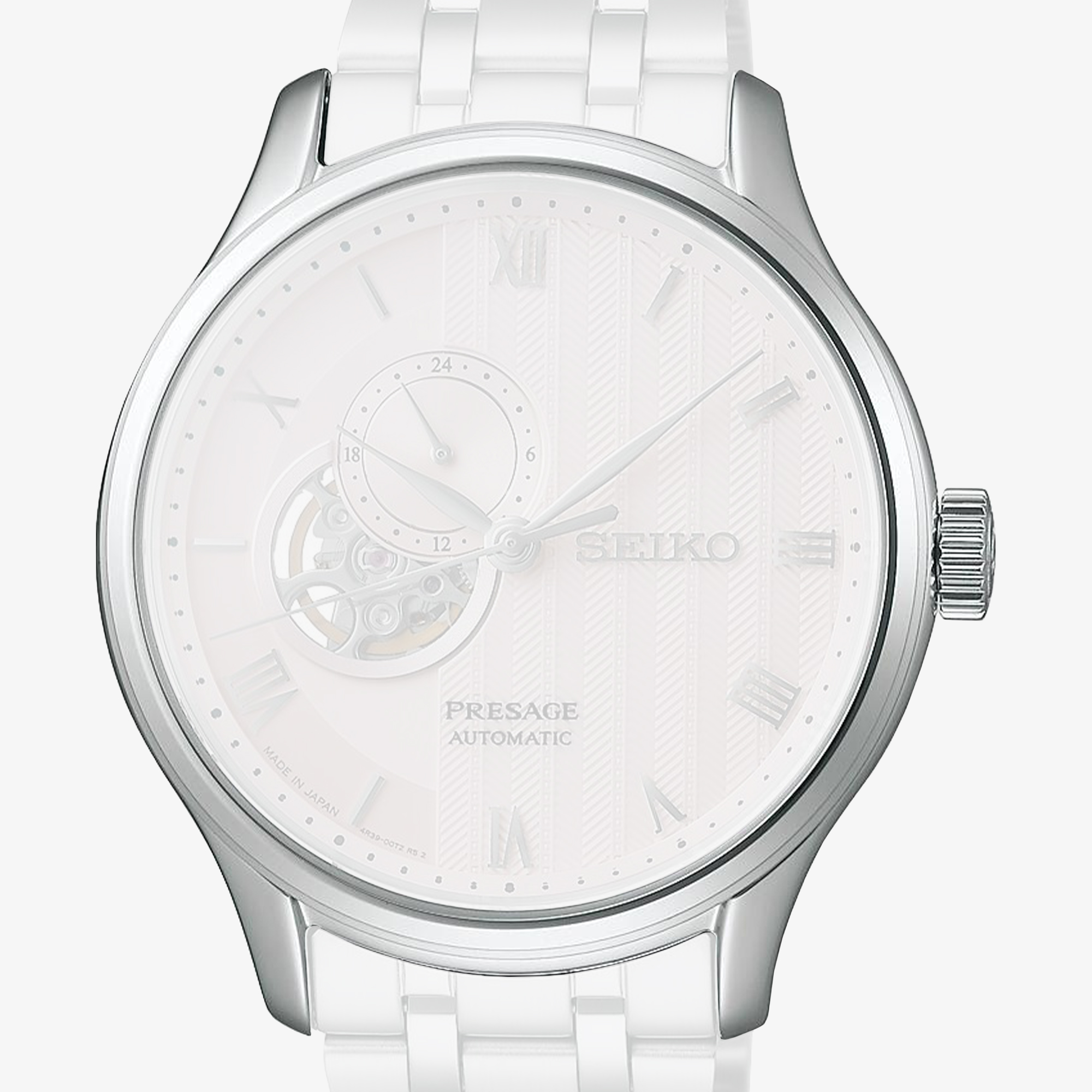 Srebrna koperta Seiko Automatic Open Heart SSA465J1