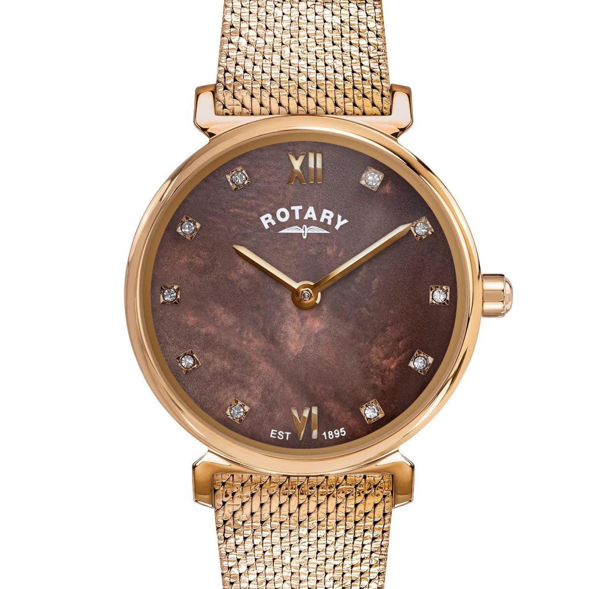 Koperta w różowym złocie PVD zegarka Rotary 1895 RLB10038/16