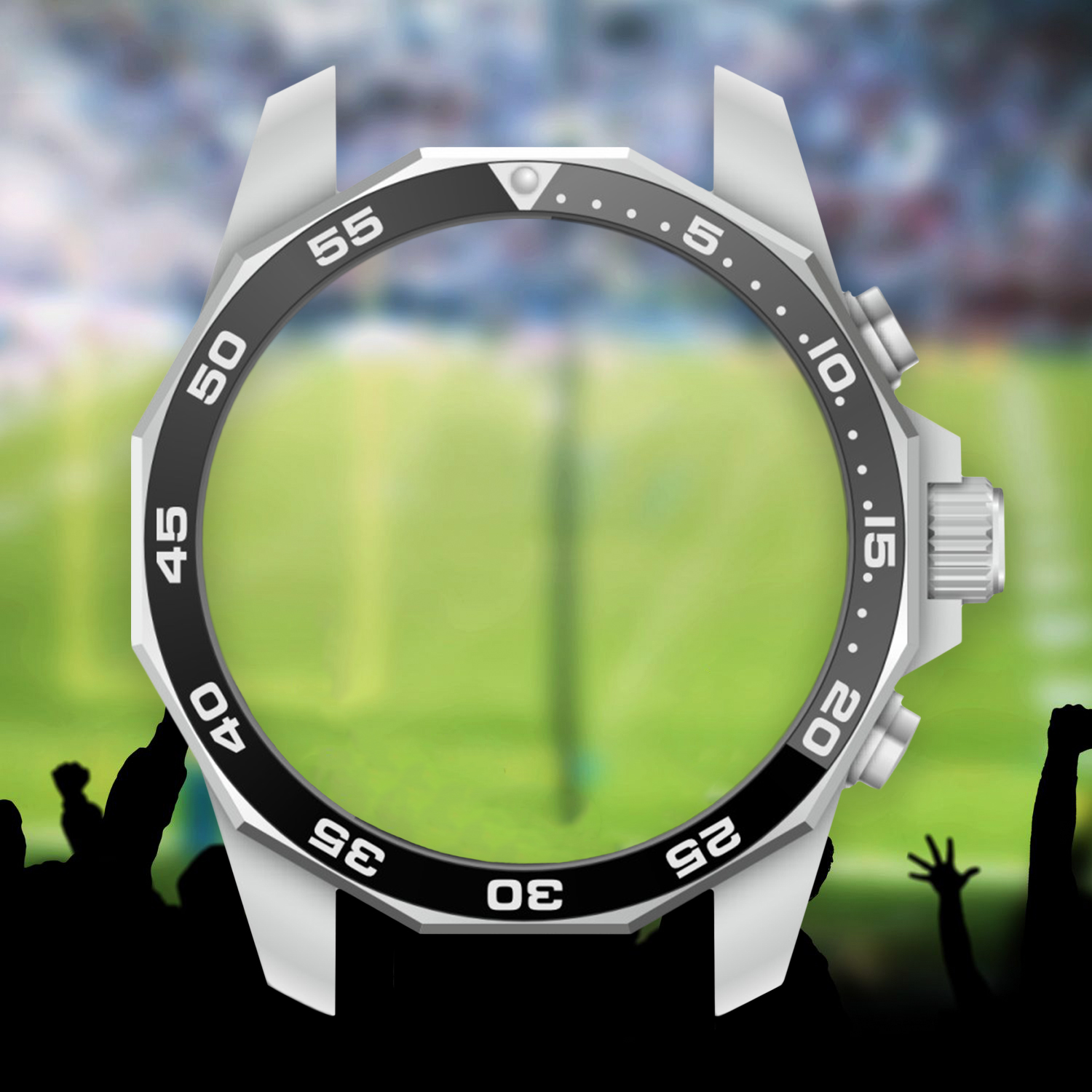 Koperta ze stali w zegarku Vostok Europe Rocket N-1 Chrono Pogoń Szczecin 6S21-225A463-D