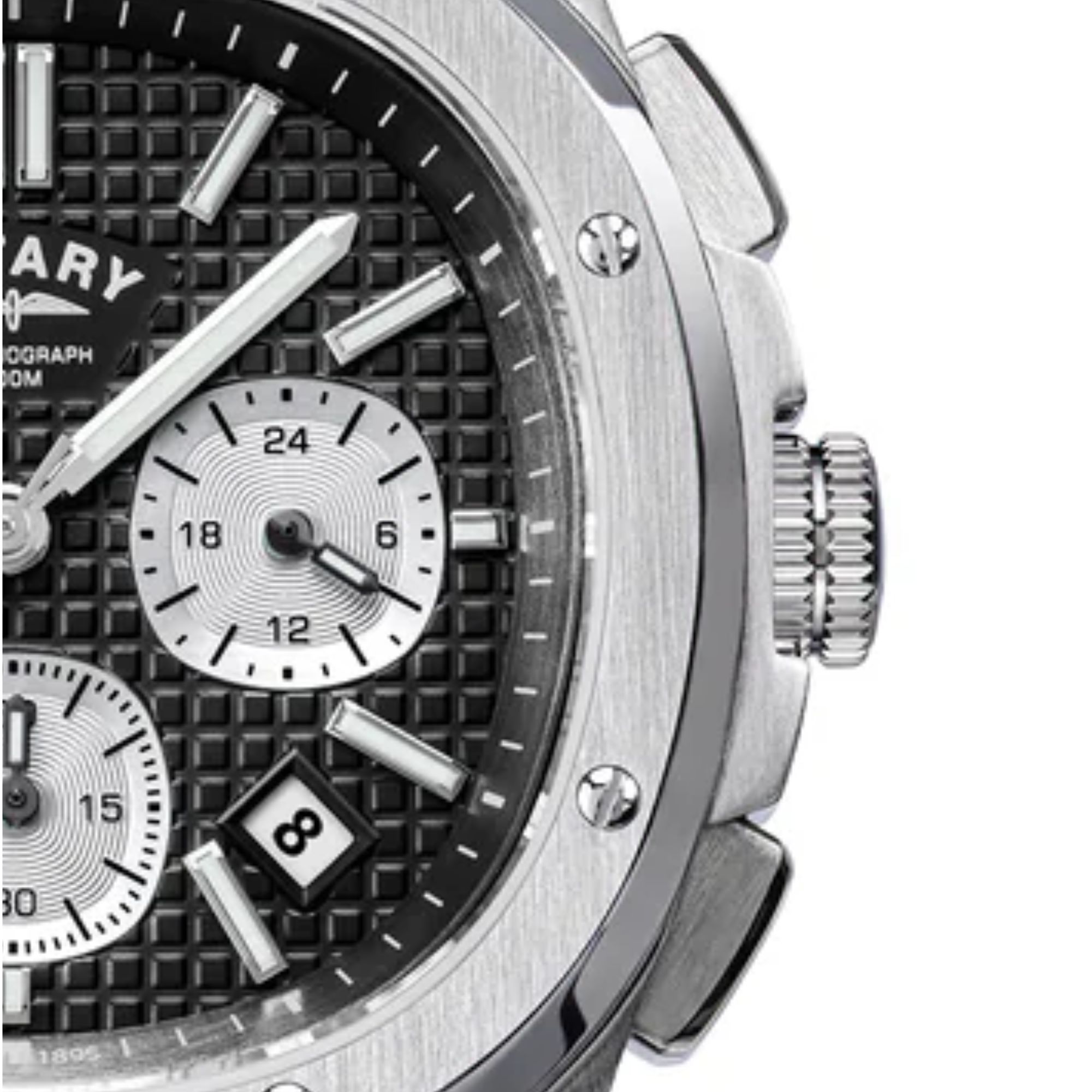 Kwadratowe przyciski zegarka Rotary Apex100 Chronograph RGB10027/04