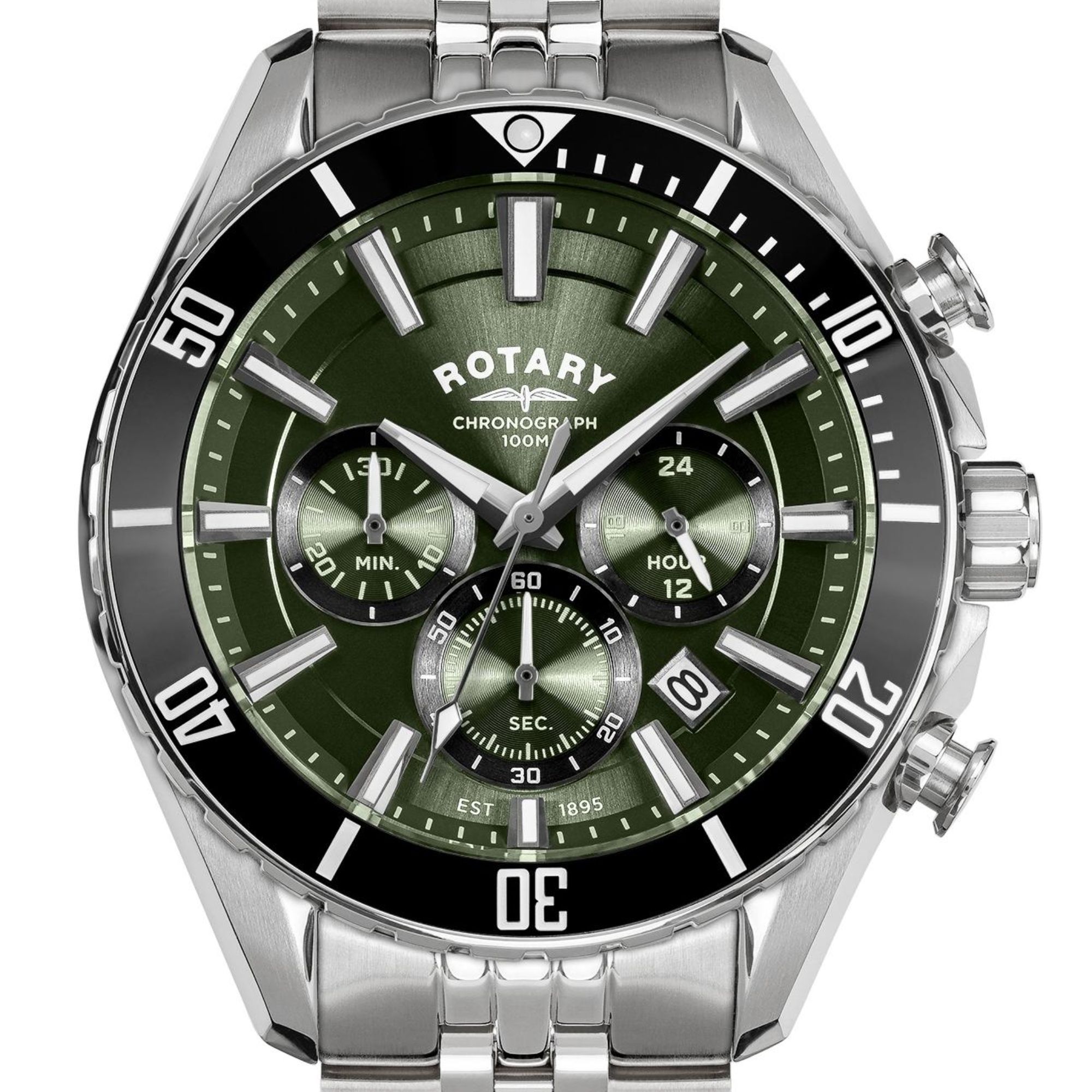 Liczniki chronografu zegarka Rotary Apex100 Chronograph RGB10013/24