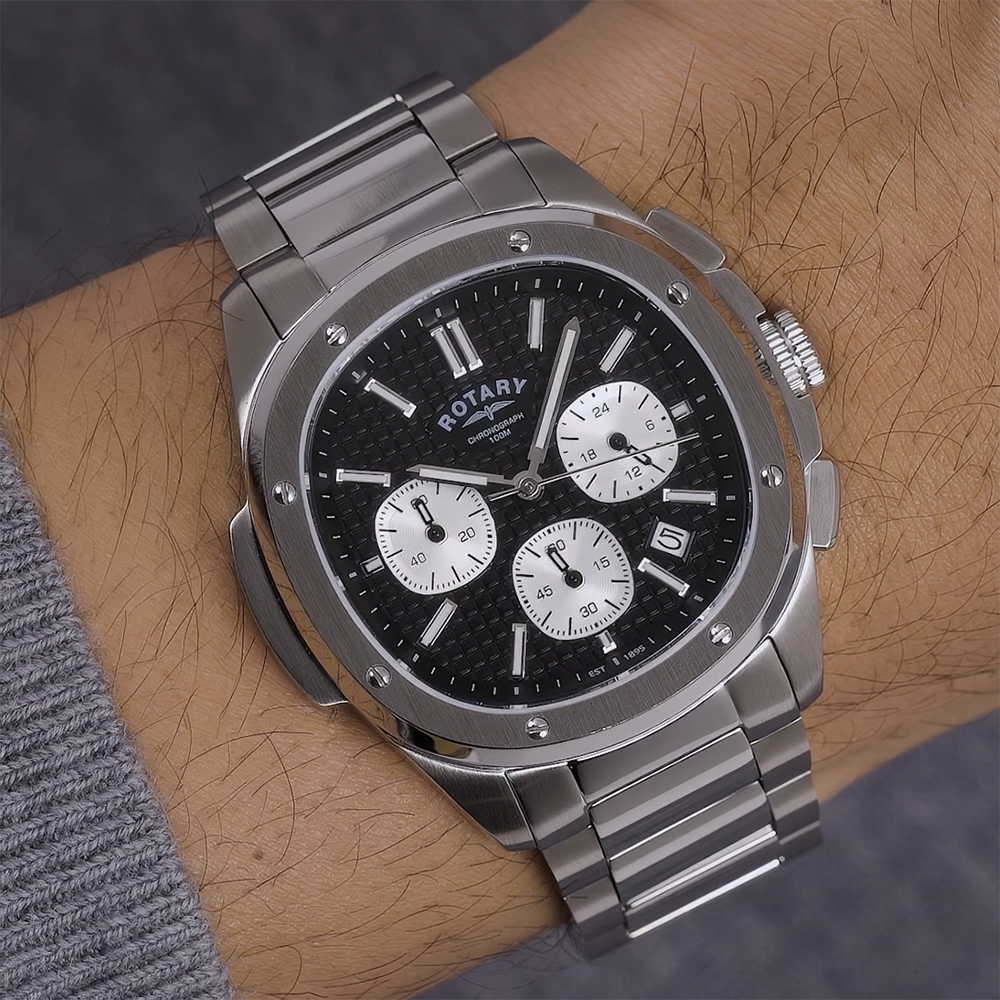 Liczniki chronografu zegarka Rotary Apex100 Chronograph RGB10027/04
