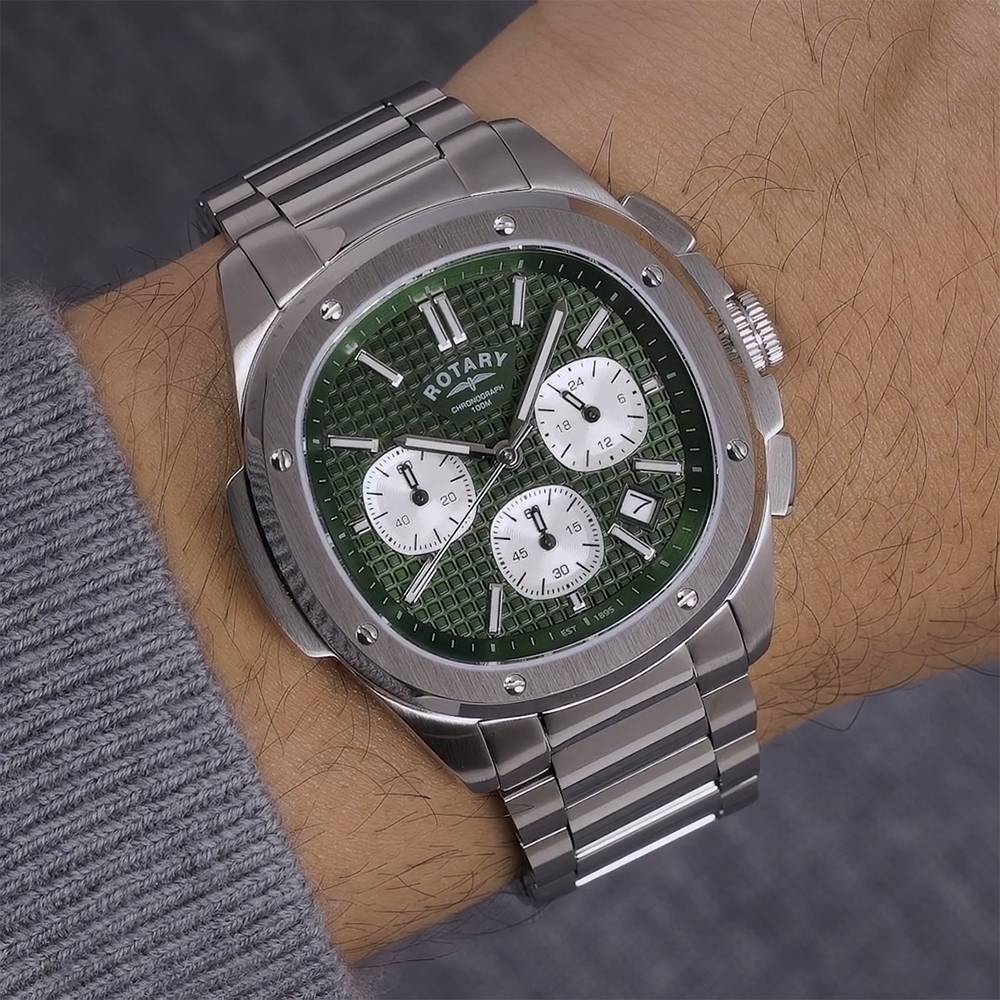 Liczniki chronografu zegarka Rotary Apex100 Chronograph RGB10029/24