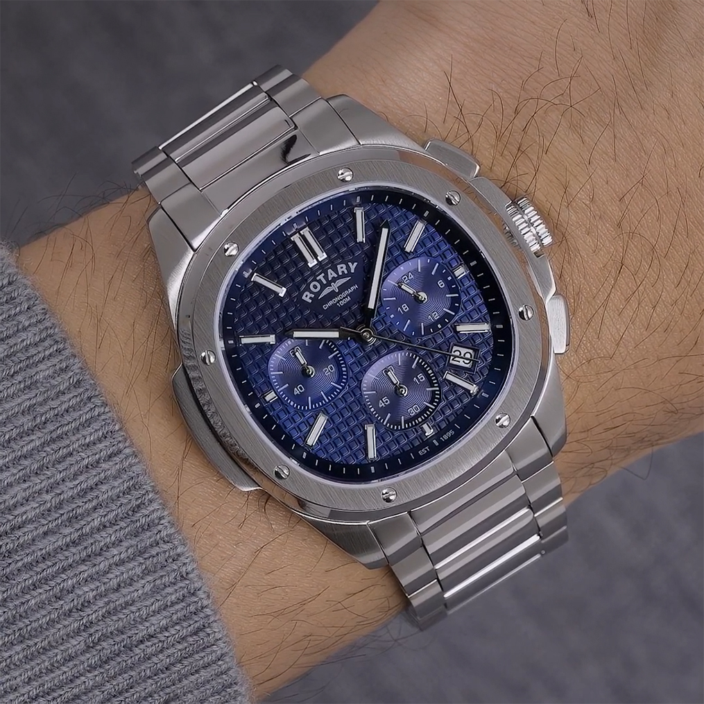 Liczniki chronografu zegarka Rotary Apex100 Chronograph RGB10031/05