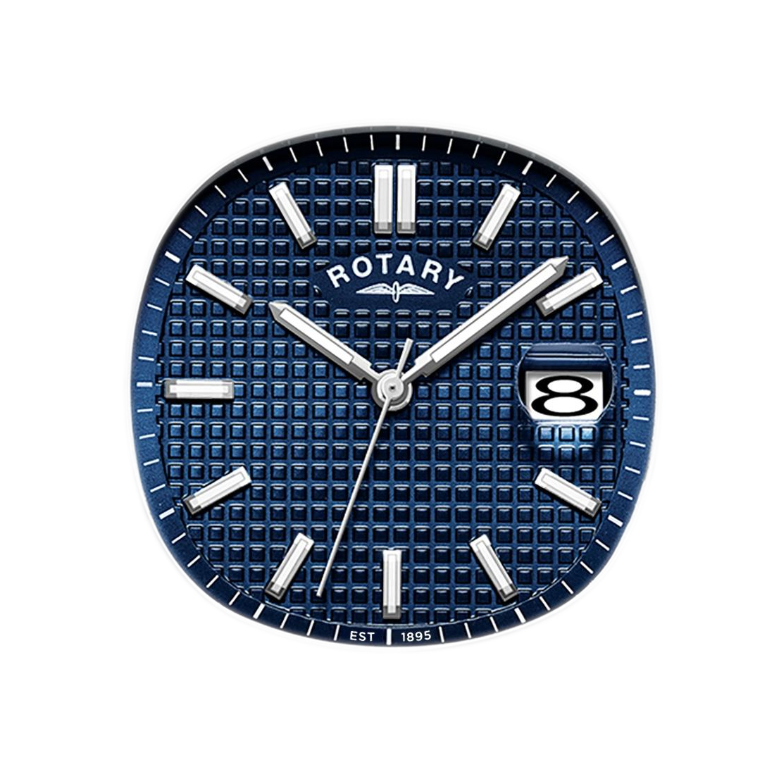 Niebieska tarcza o fakturze waffle zegarka Rotary GB05575/05