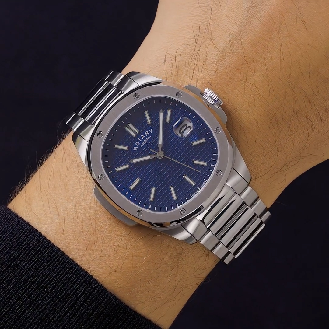 Pierścień z odsłoniętymi śrubami zegarka Rotary GB05575/05