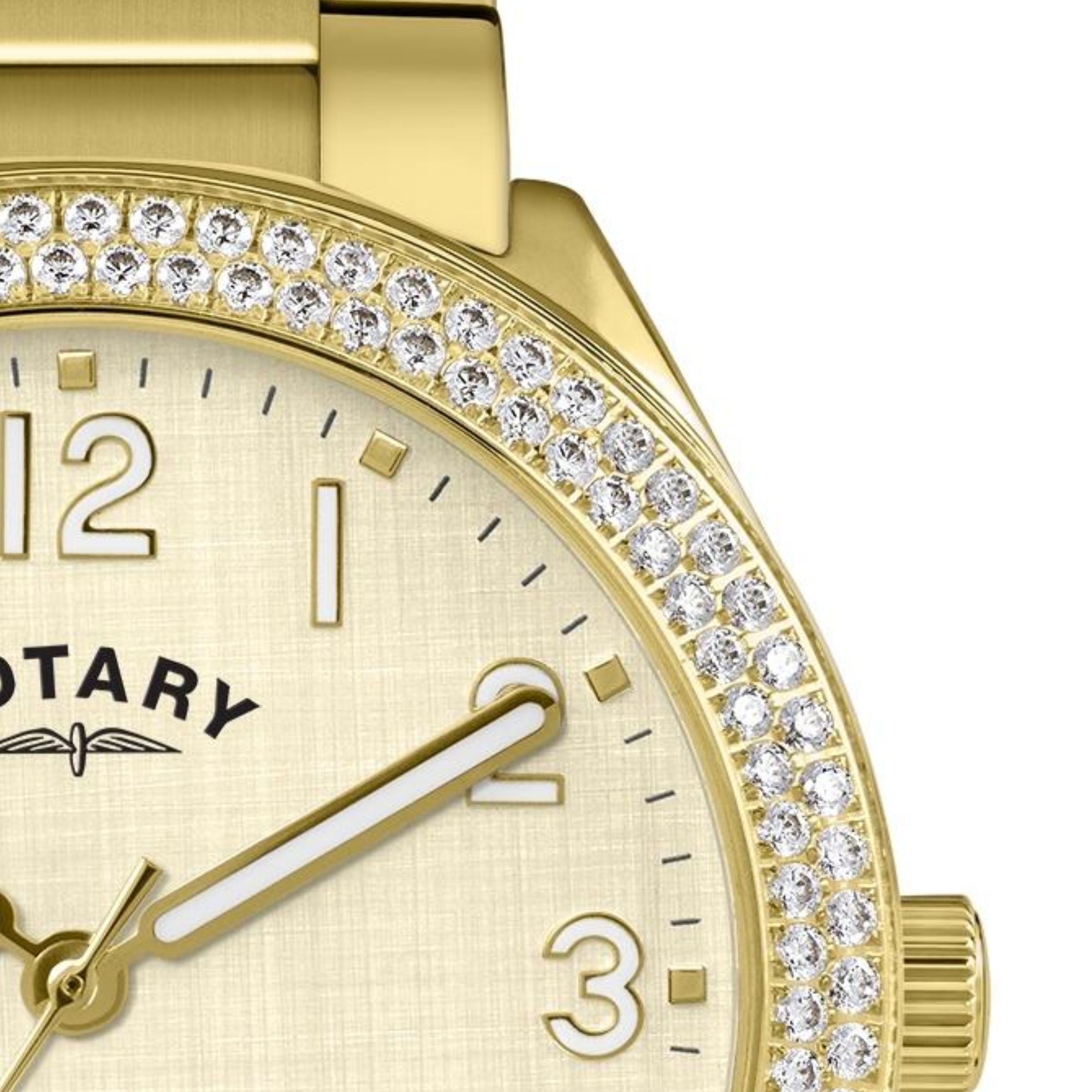 Podwójny kryształkowy bezel zegarka Rotary RLB10028/03