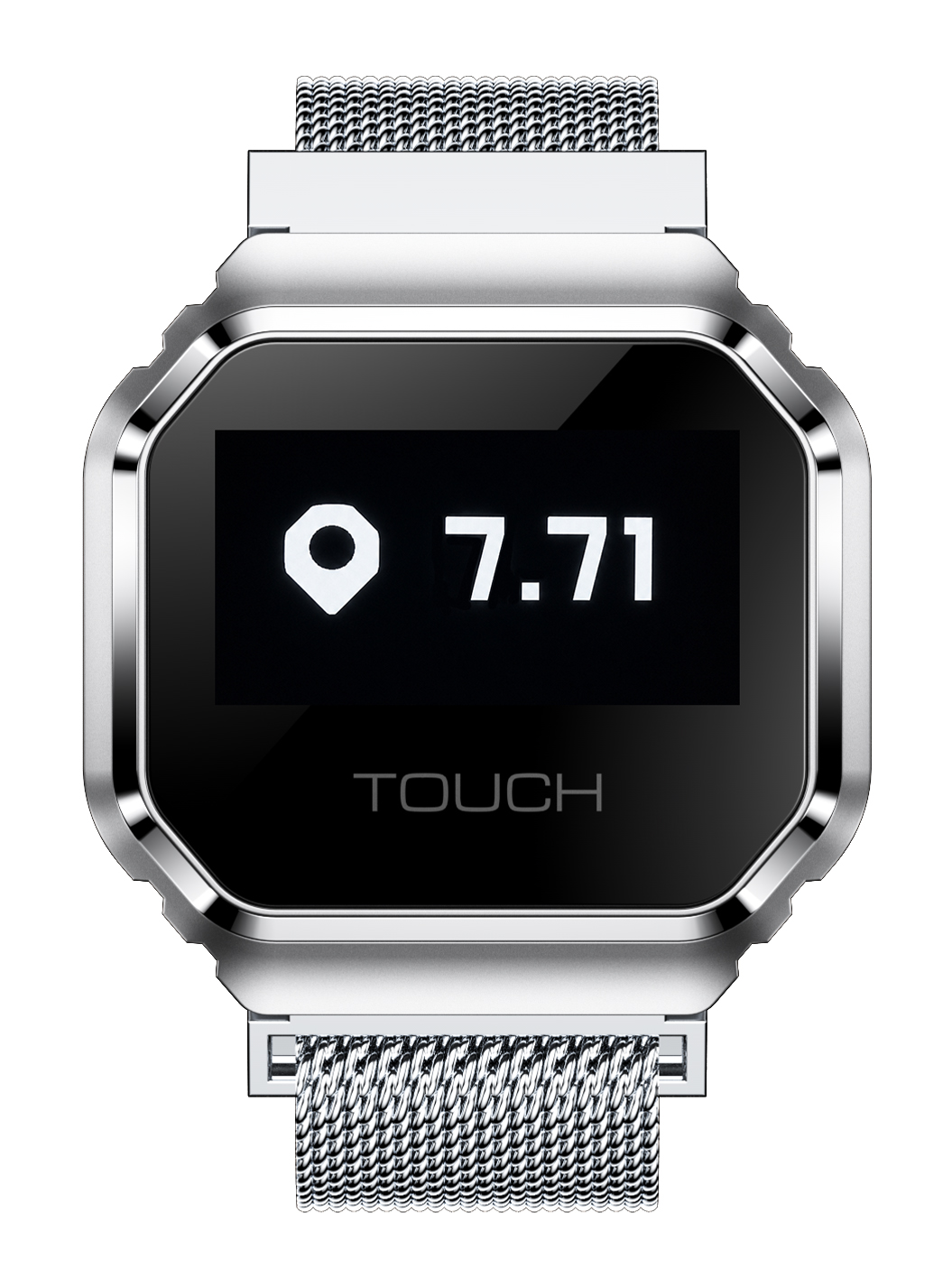 Pomiar dystansu w smartwatchu Enter Ring Srebrnym