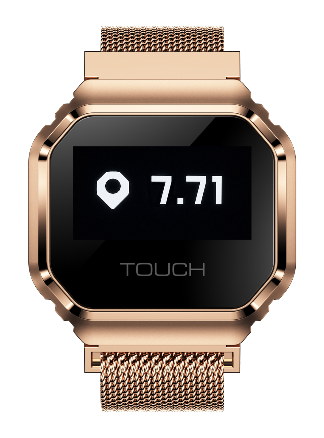 Pomiar dystansu w smartwatchu Enter Ring Złotym