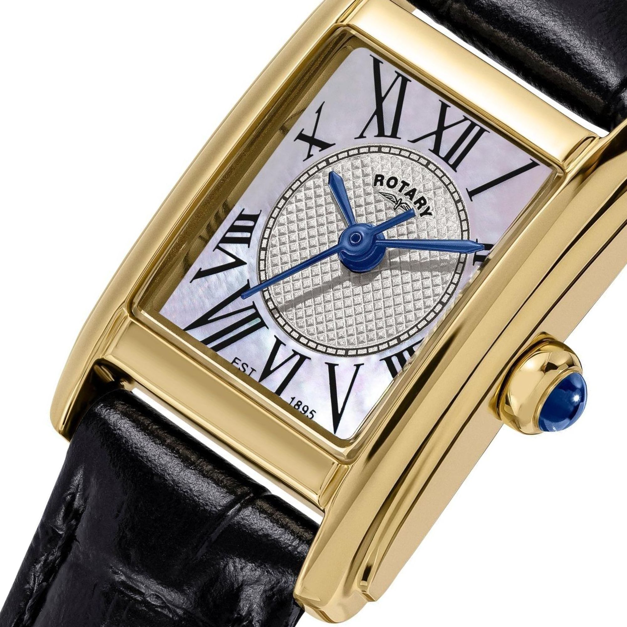 Prostokątna złota koperta 24 mm zegarka Rotary Heritage Astoria RLS10052/41