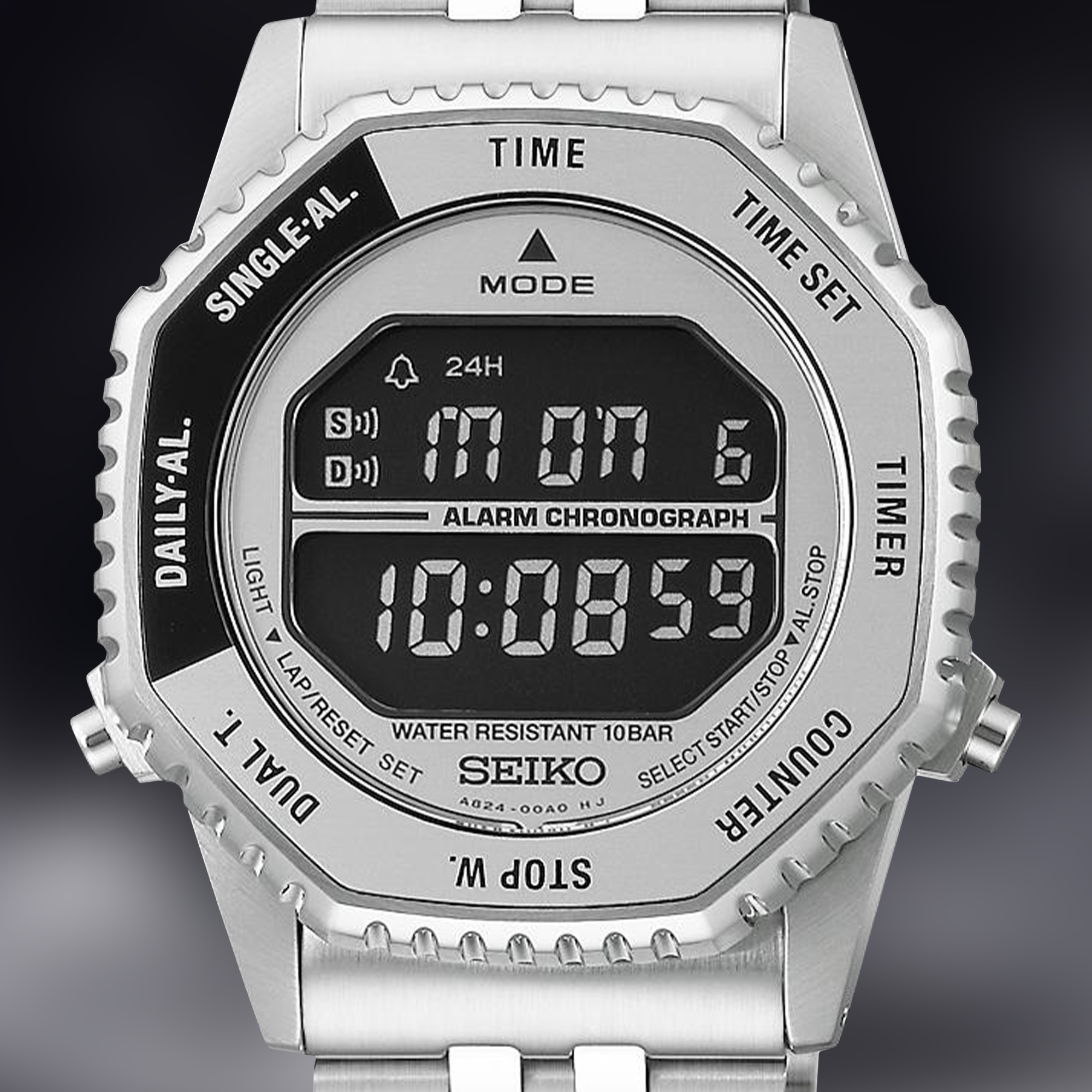 Seiko Rotocall Selection S Series Digital Quartz HFL002P1 z cyfrowym ekranem