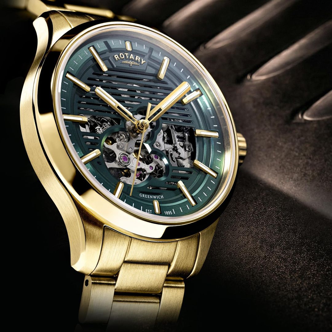 Semi-skeleton tarcza zegarka Rotary Greenwich GT1 RGB10074/24