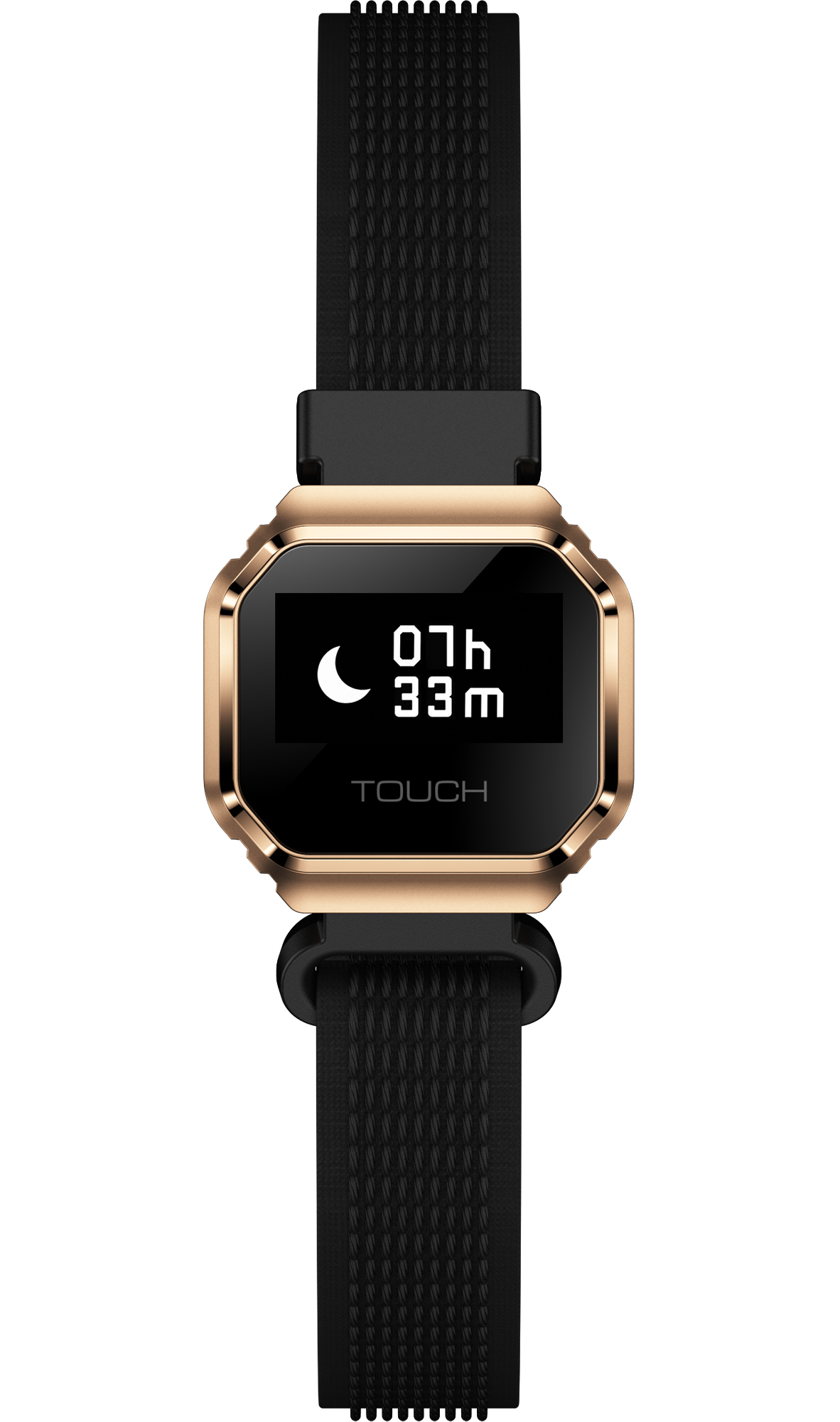 Smartwatch Enter Ring Złoty na Czarnym Pasku z monitorem snu