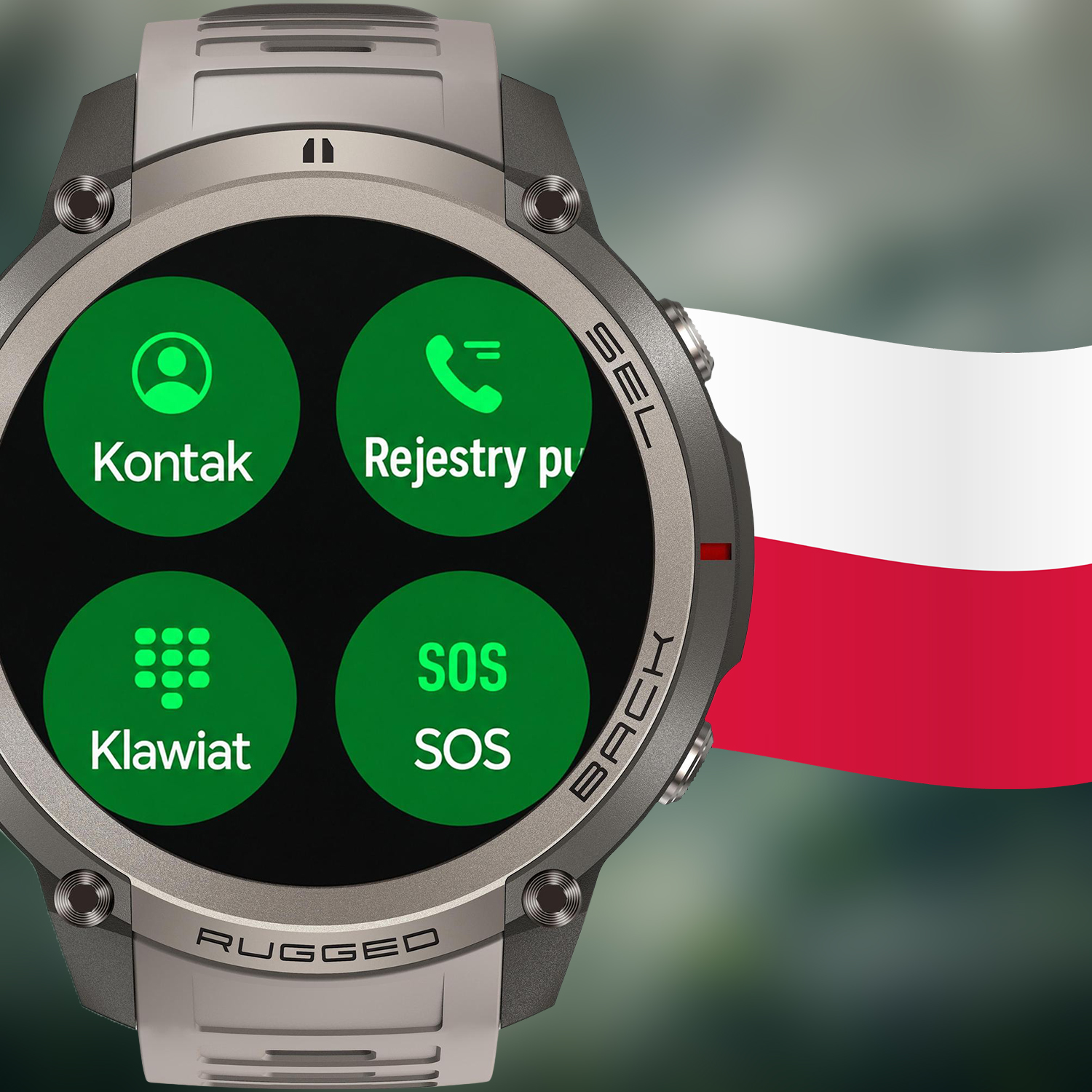 Smartwatch Enter Rugged z polskim menu