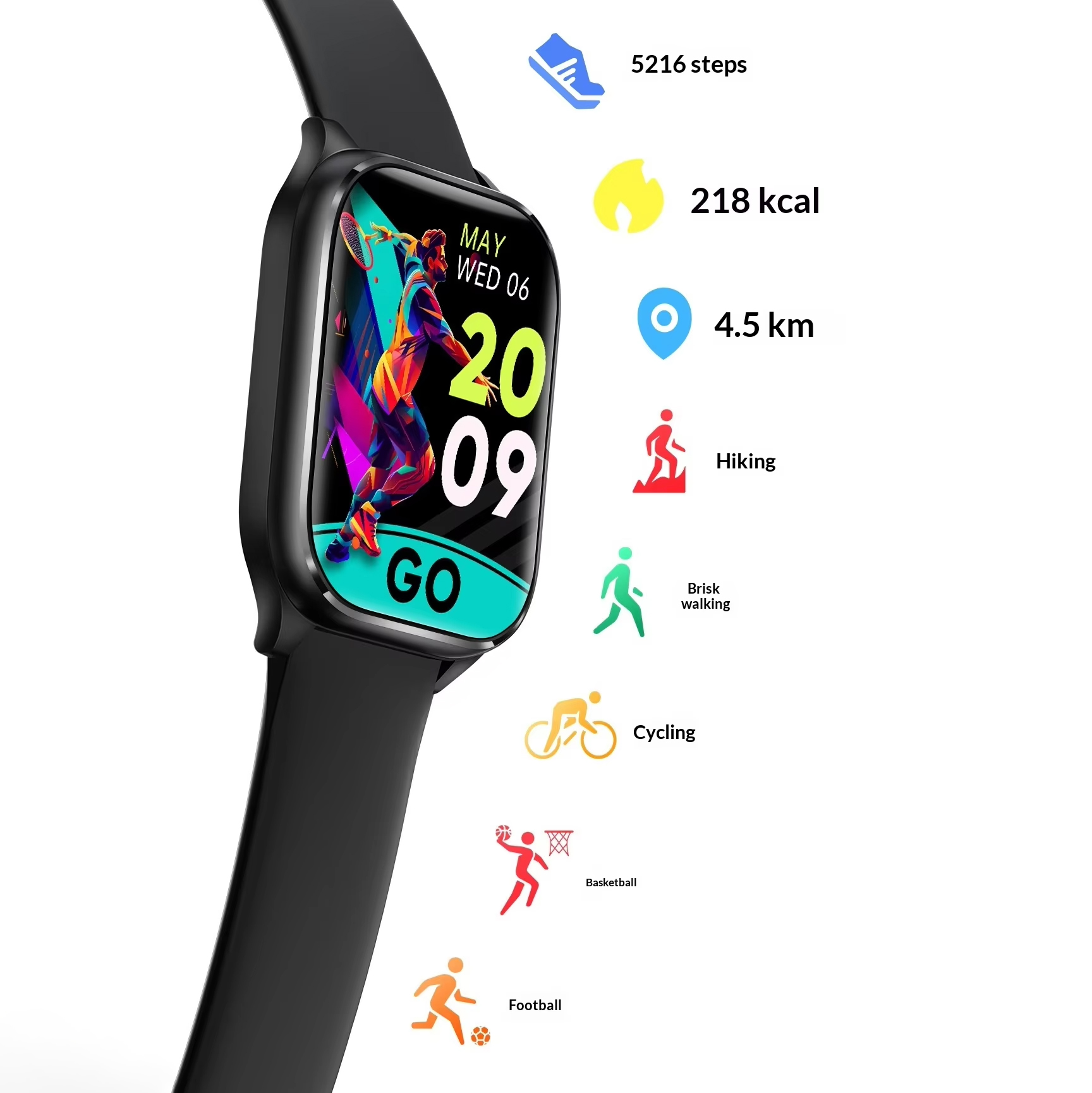 Smartwatch Hagen HB44 z trybami sportowymi
