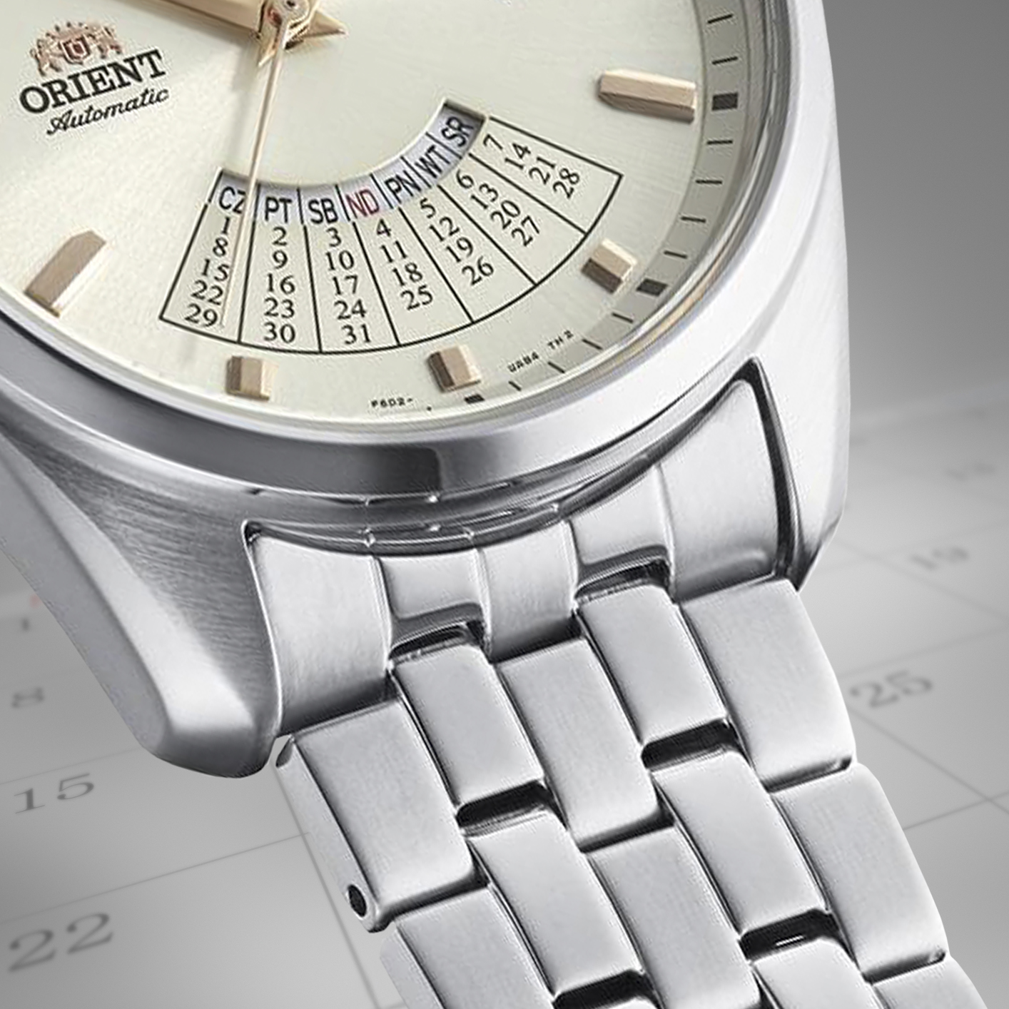 Sportowa bransoleta zegarka Orient Contemporary MultiYear Calendar Poland RA-BA0009S3YBR221J0 