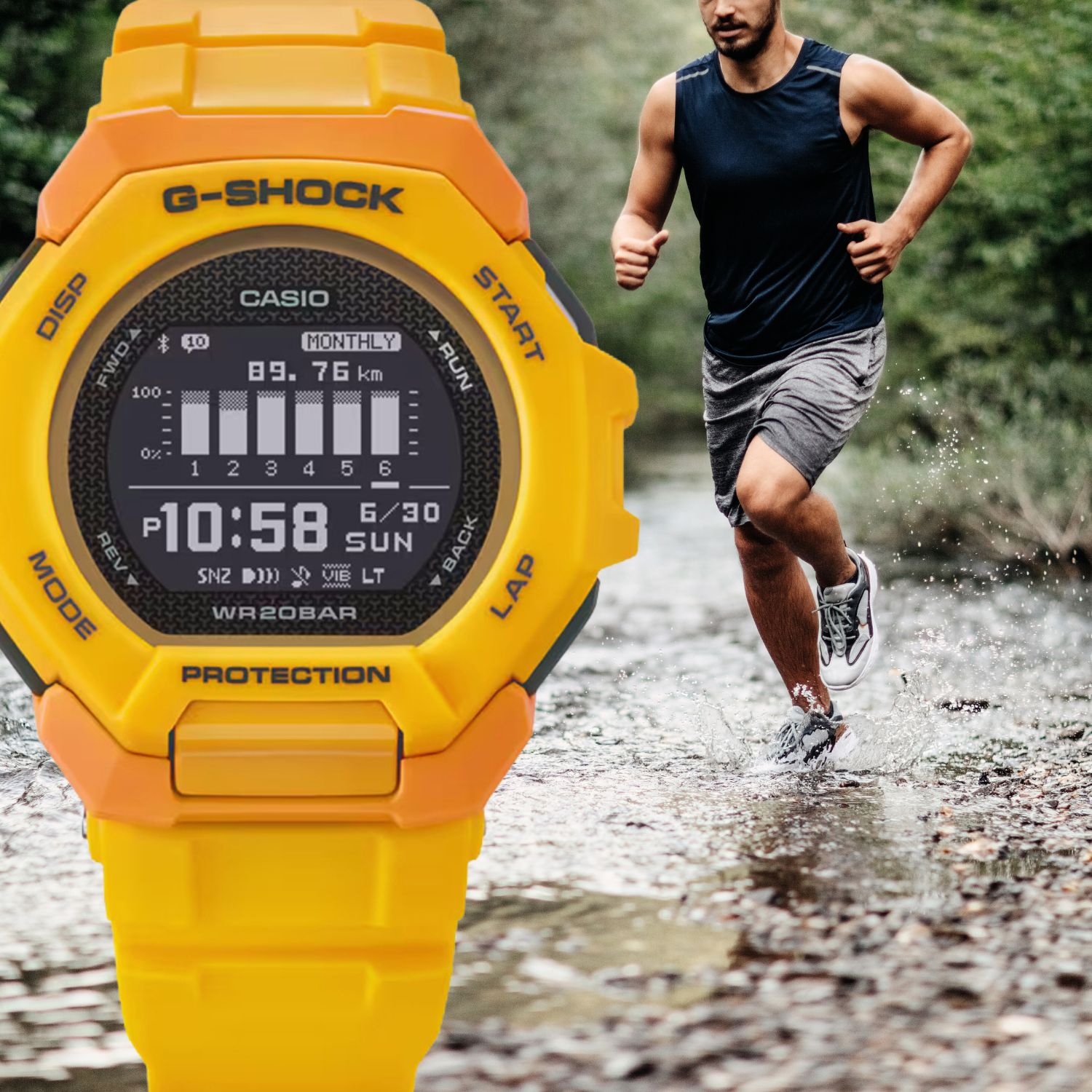 Sportowy Zegarek G-SHOCK Casio G-SQUAD BLUETOOTH SYNC STEP TRACKER GBD-300-9ER