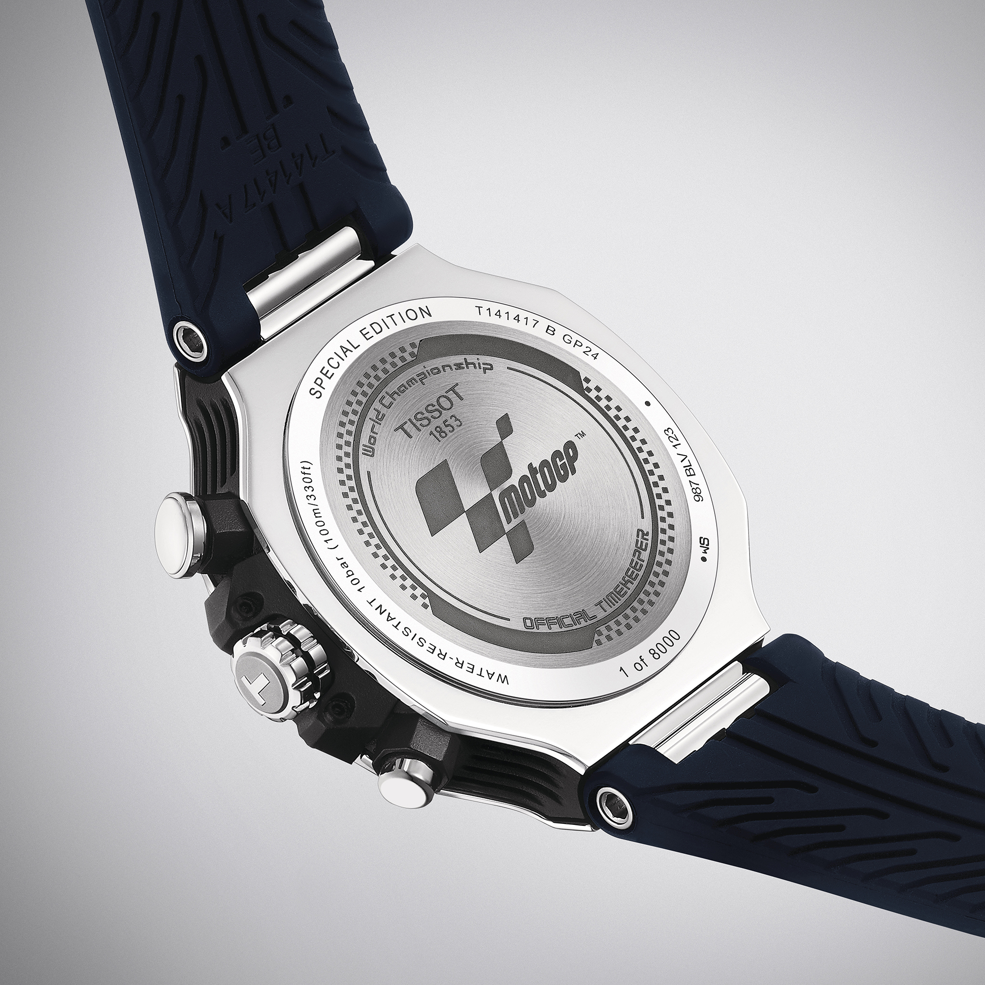 Kwarcowy zegarek Tissot T-Race T141.417.17.047.00 dekiel zegarka