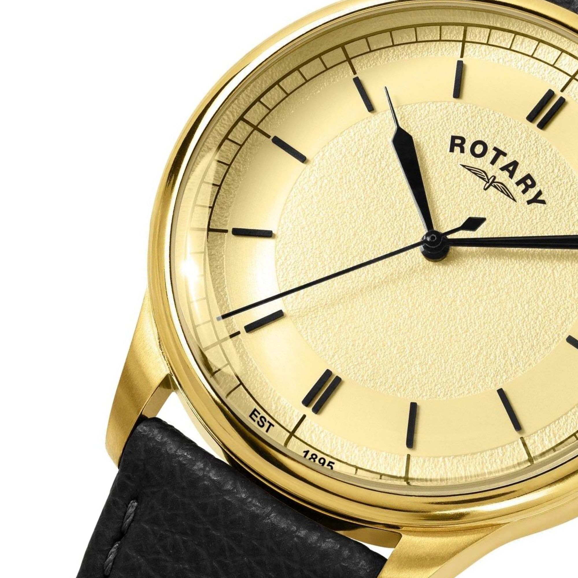 Wypukłe szkło mineralne zegarka Rotary Heritage GS05983/03 w stylu retro