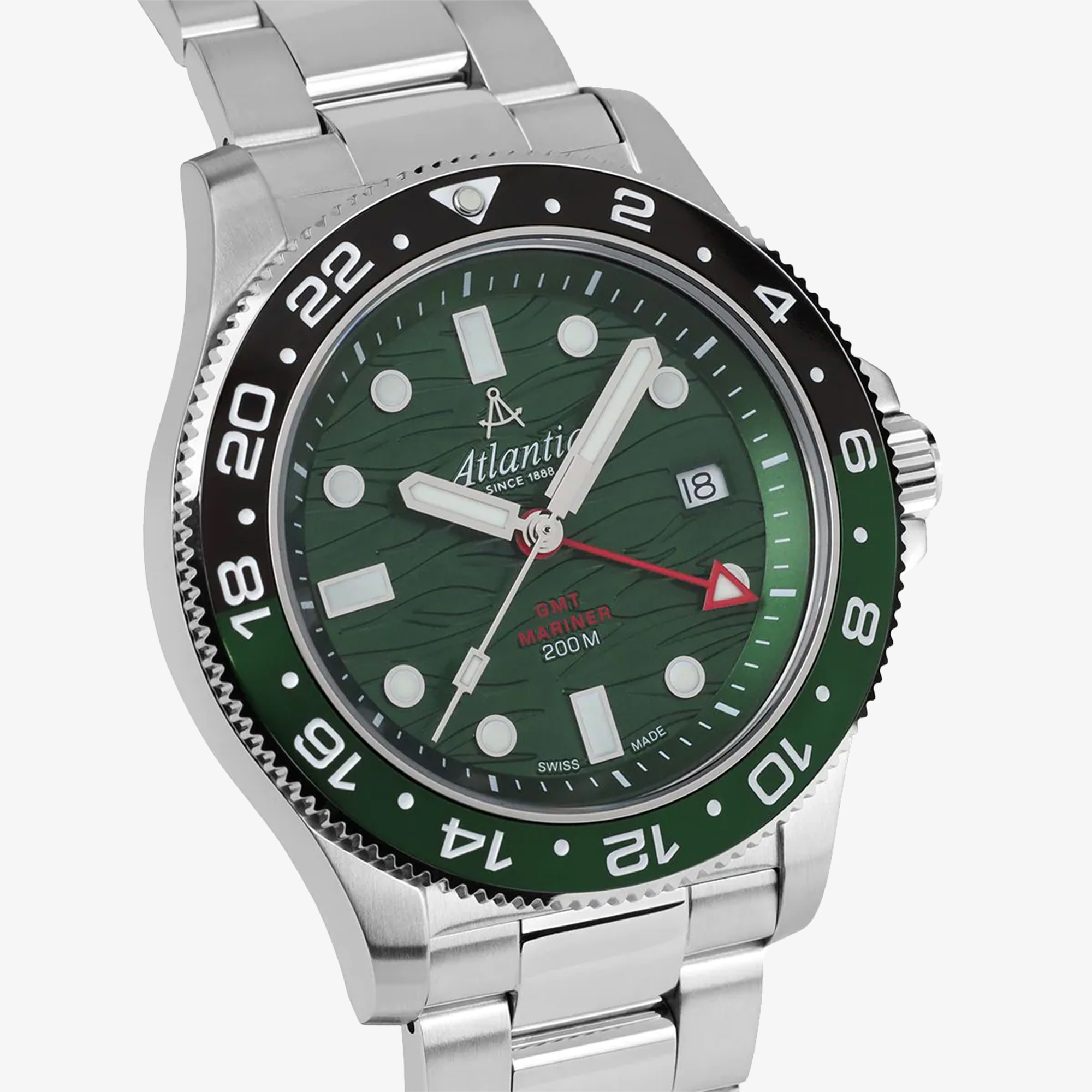 Zegarek Atlantic Mariner Wave Quartz GMT Green 81576.41.79GMT
