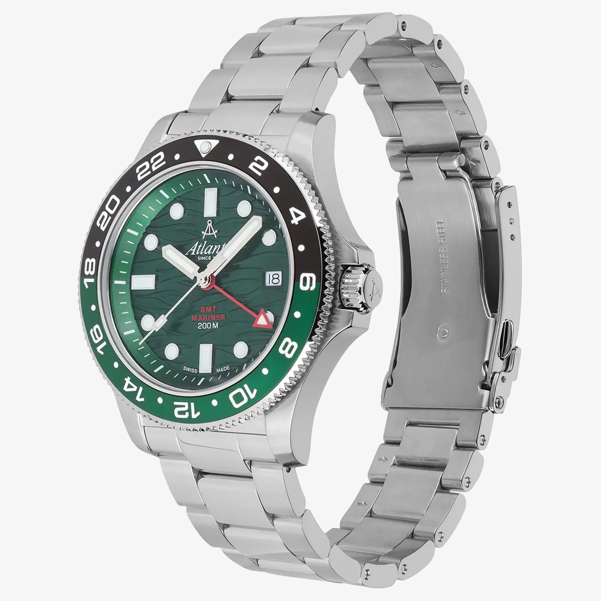 Zegarek Atlantic Mariner Wave Quartz GMT Green 81576.41.79GMT zegarek typu diver