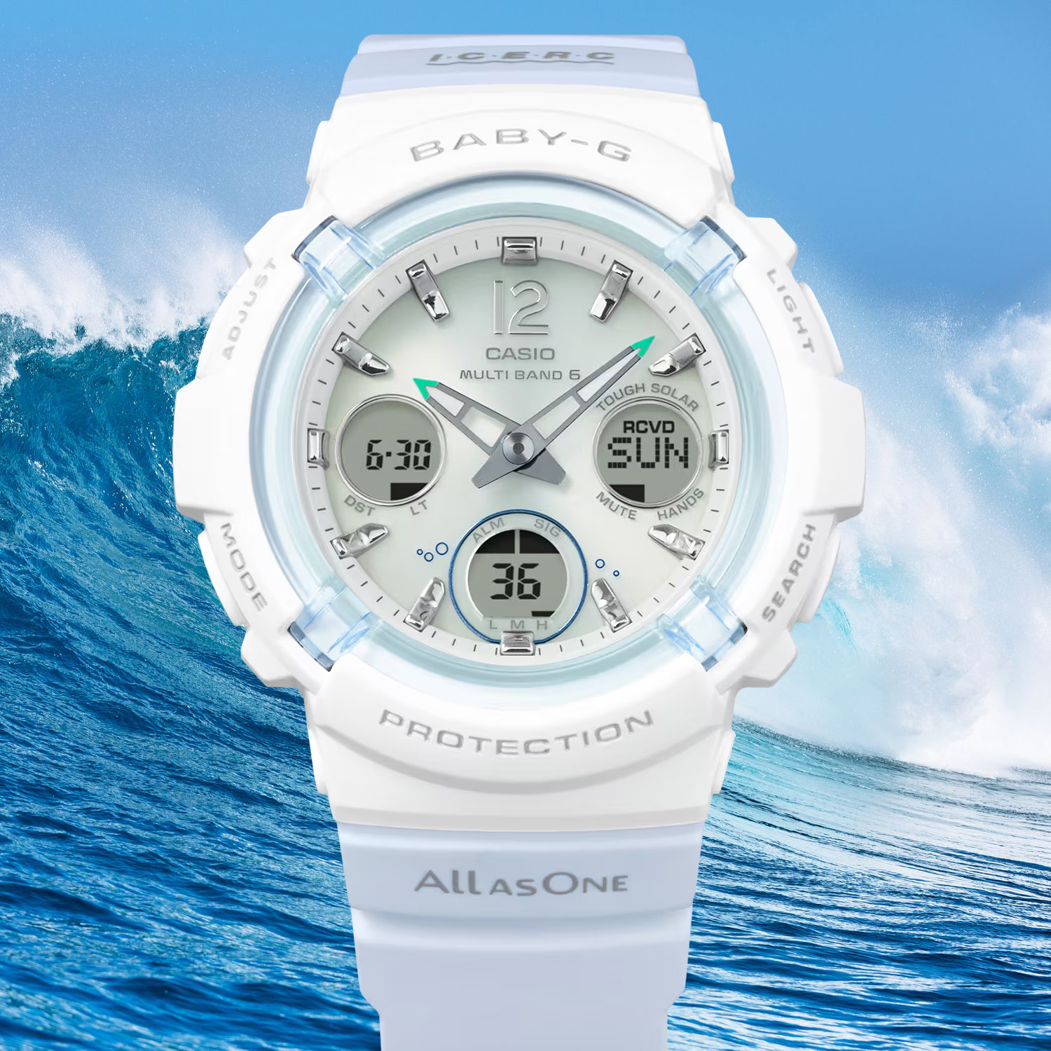 Zegarek Baby-G Casio x I.C.E.R.C. Love the Sea and the Earth Special Edition damski BGA-2800K-7AER