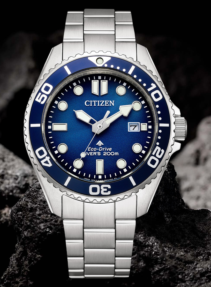 Zegarek Citizen Eco-Drive Diver BN0260-54L z niebieską tarcza dla nurków