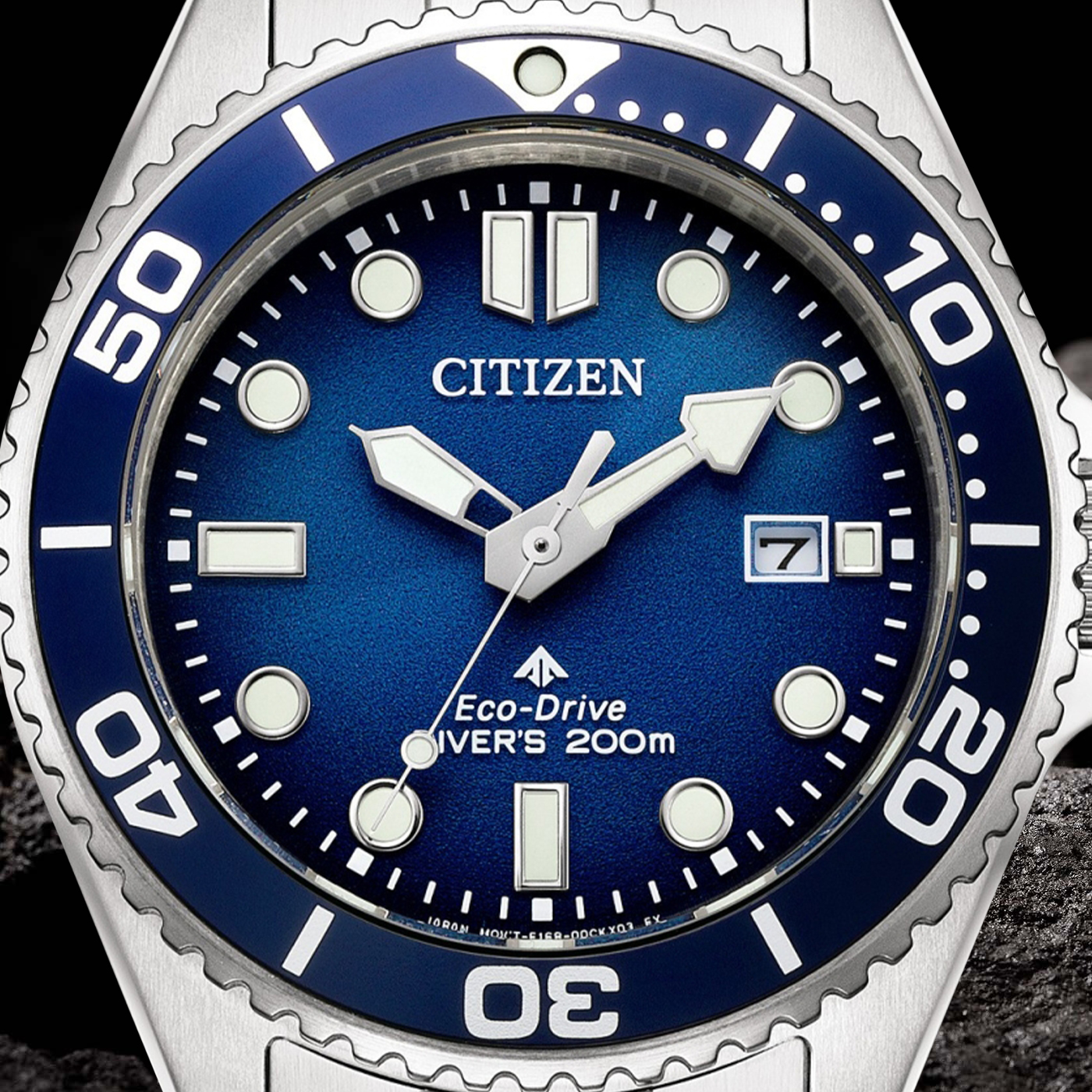 Zegarek Citizen Eco-Drive Diver z czytelną, niebieską tarczą