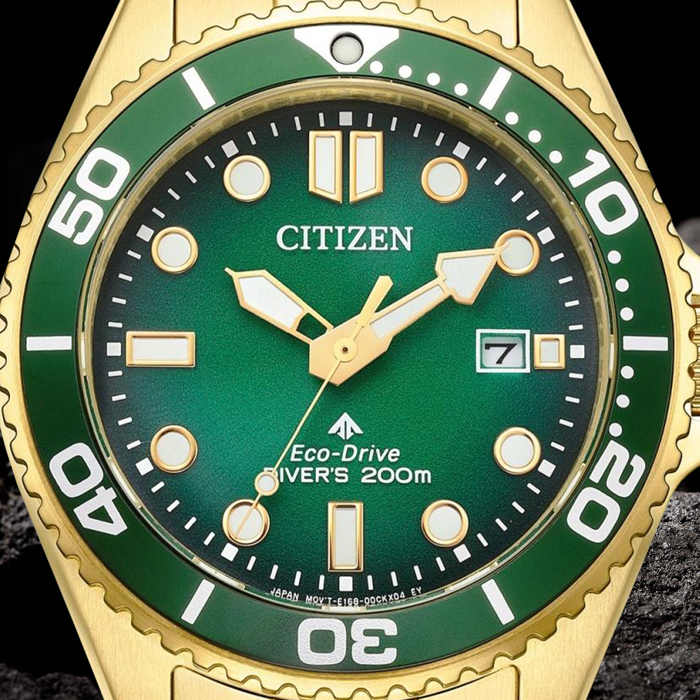 Zegarek Citizen Eco-Drive Diver z czytelną, zieloną tarczą