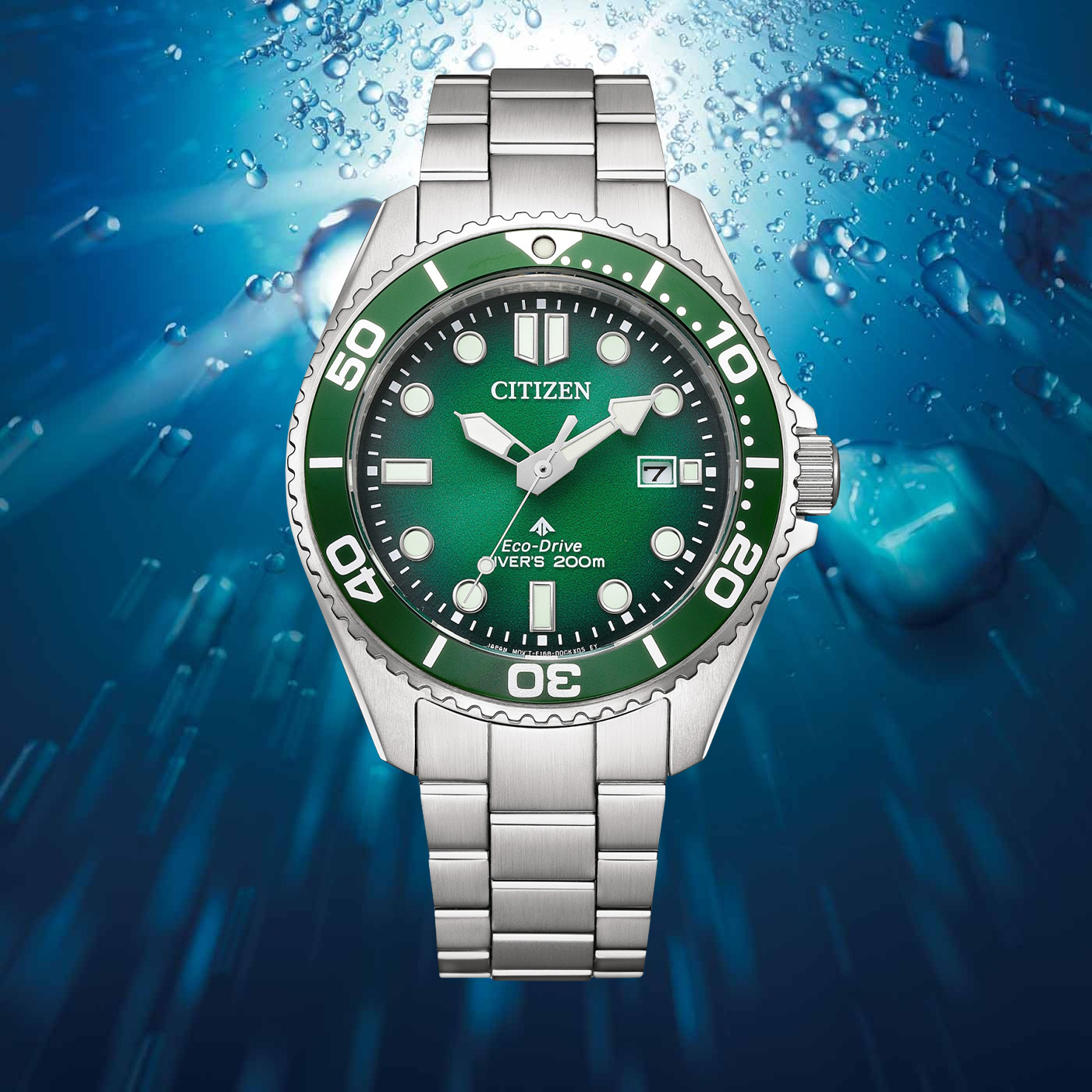 Zegarek Citizen BN0269-50W na stalowej bransolecie dla nurków