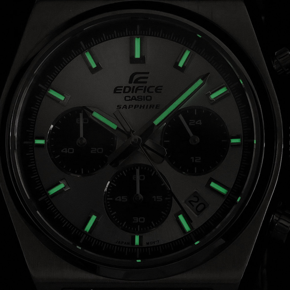 Zegarek EDIFICE Casio Chronograph EFB-730D-7AVUEF świecące wskazówki