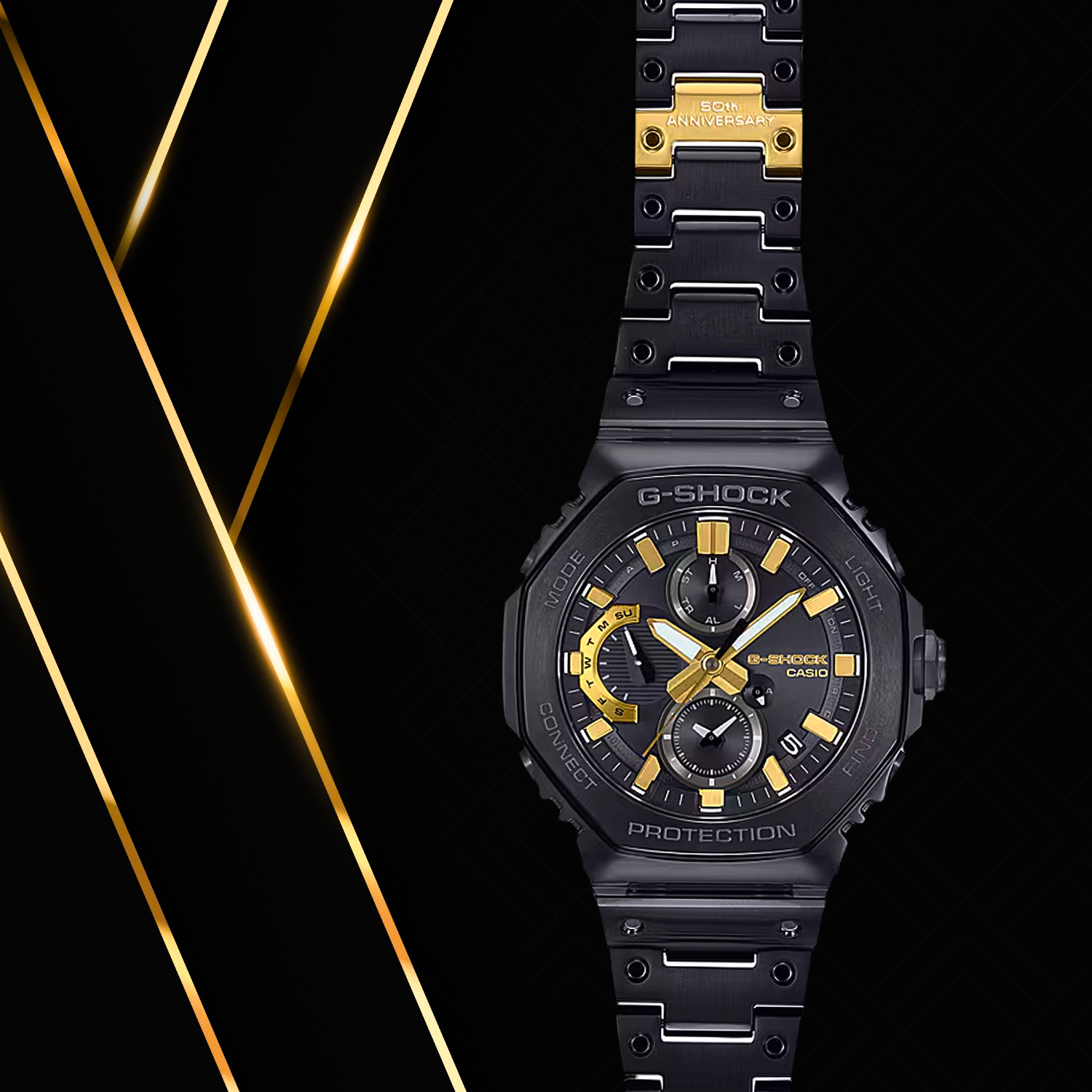 Zegarek G-SHOCK Casio Full Metal Premium Chronograph Limited Edition GMC-B2100ZE-1AER ze stalową bransoletą