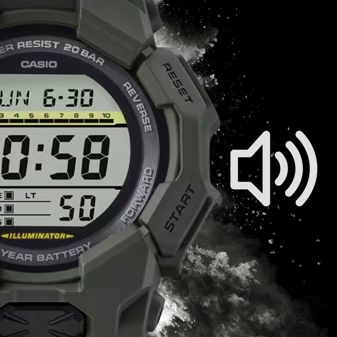 Zegarek G-SHOCK Casio GD-010-3ER dzwięki godzinne