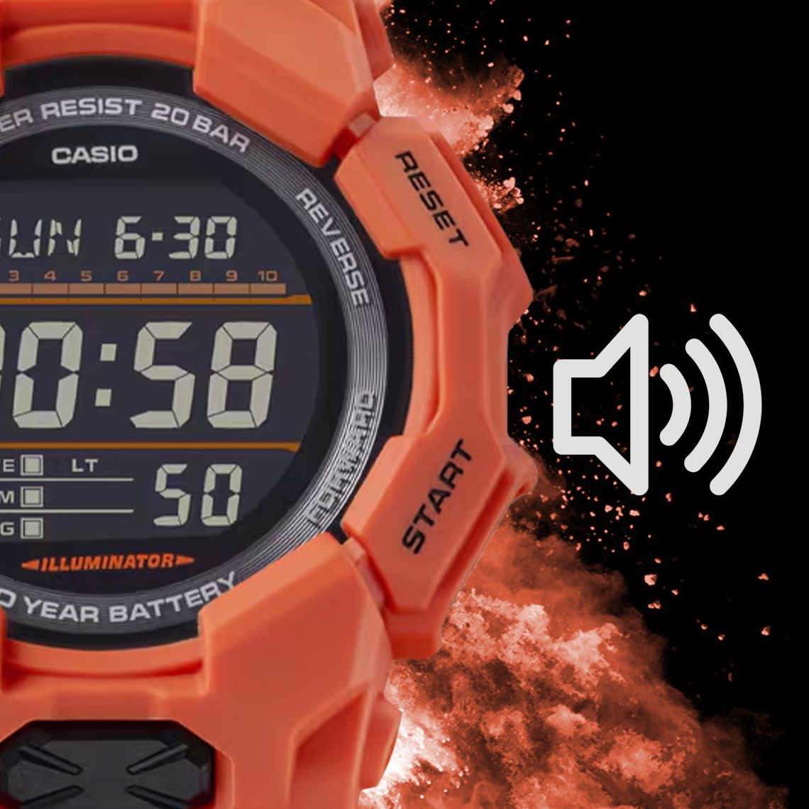 Zegarek G-SHOCK Casio GD-010-4ER dzwięki godzinne