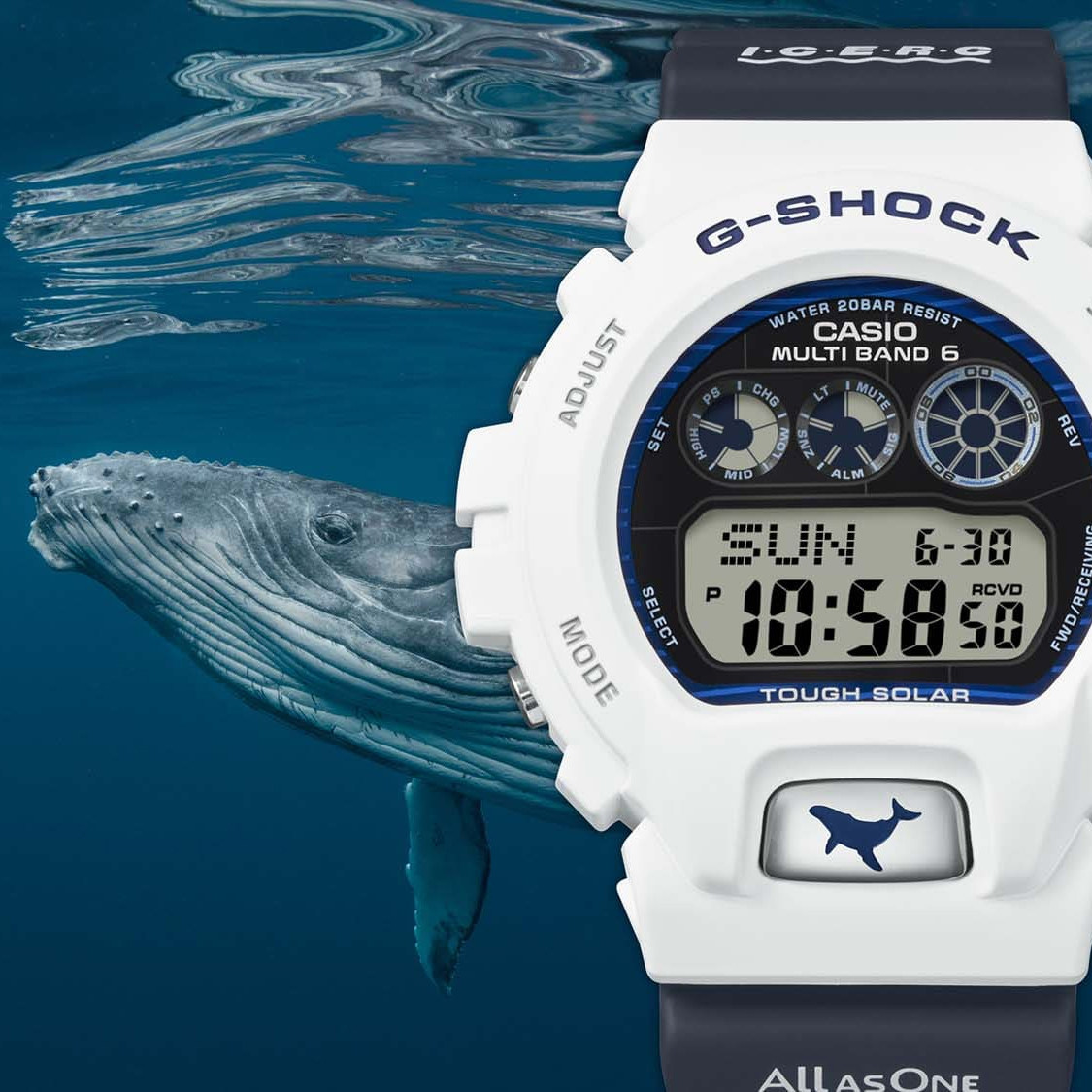 Zegarek G-SHOCK Casio x I.C.E.R.C. Love the Sea and the Earth Special Edition GW-6905K-7AER z białą kopertą