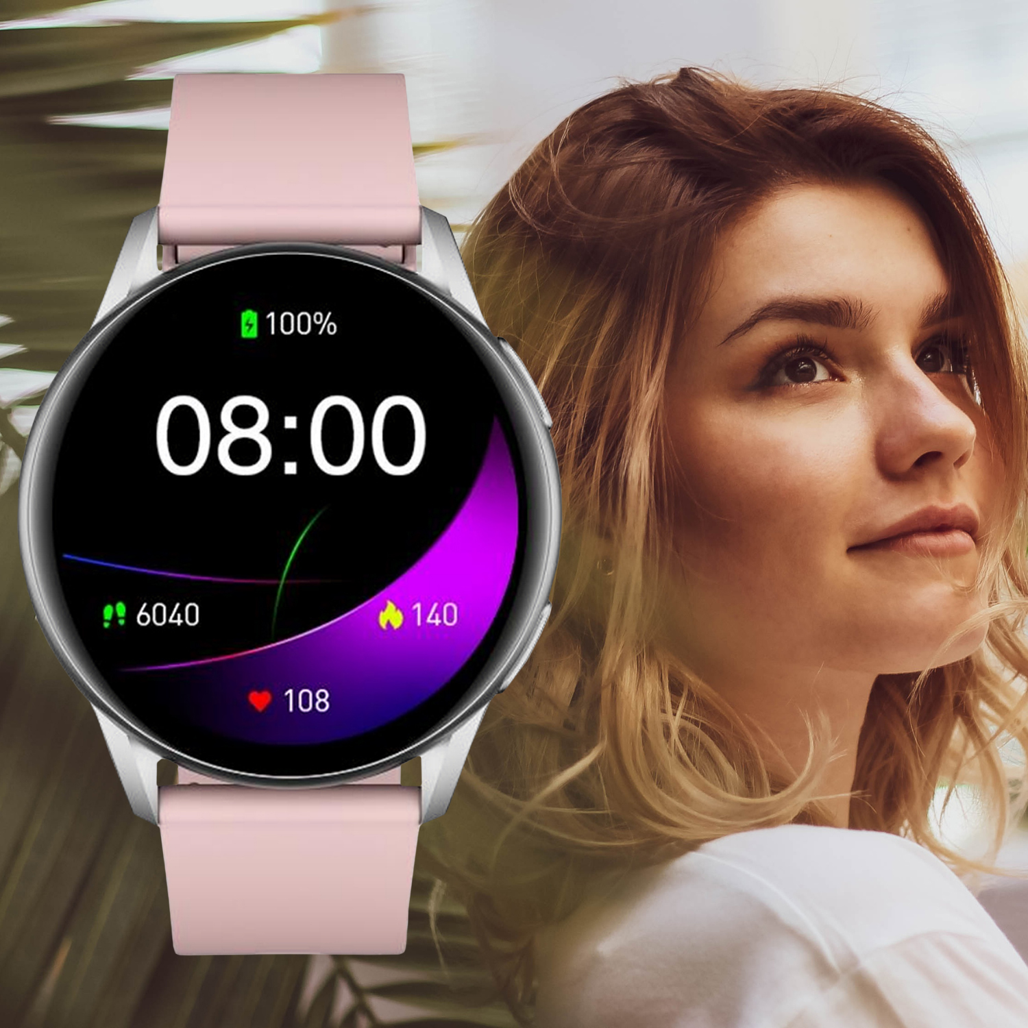 Damski smartwatch Strand na różowym pasku