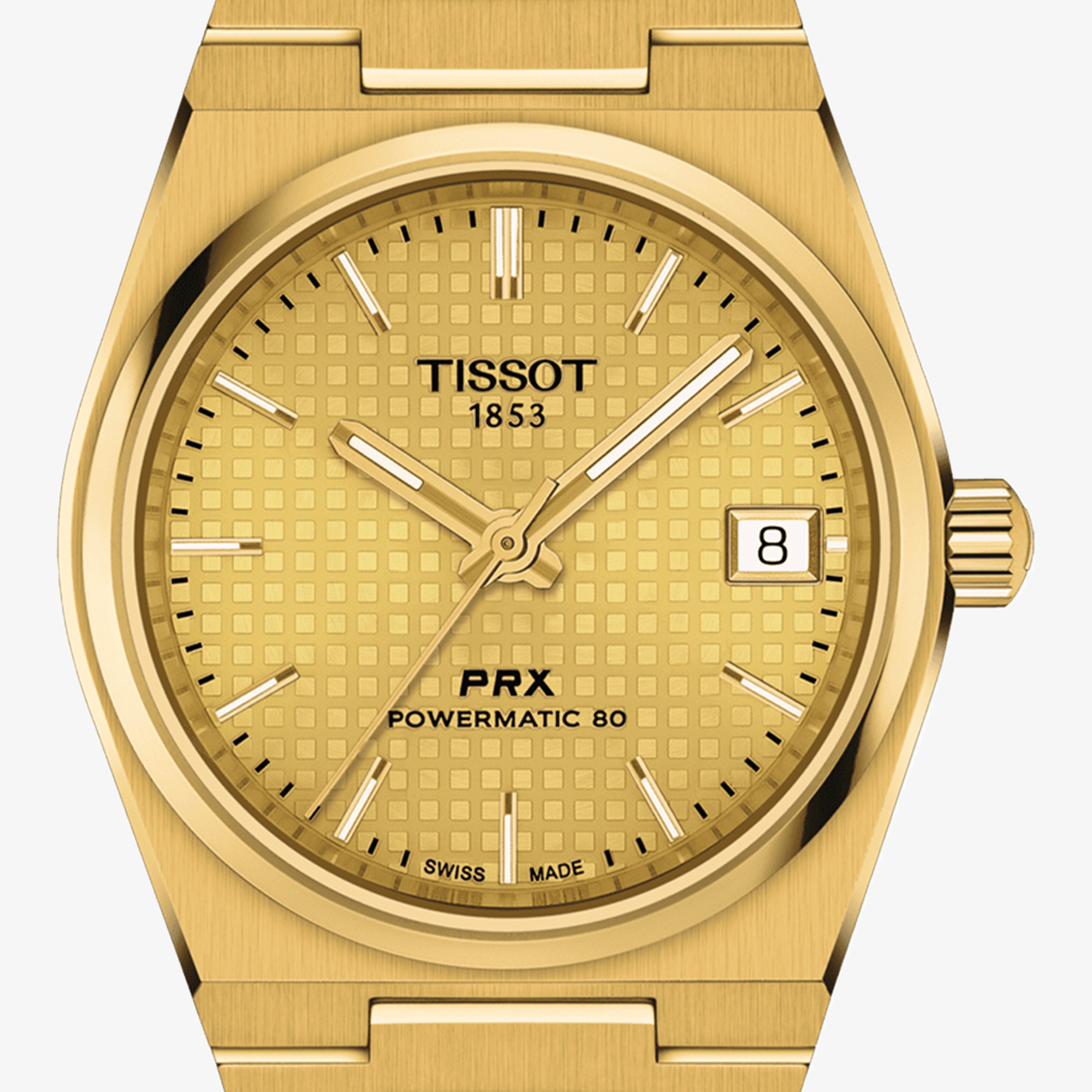 Tissot T1372073302100 PRX 35mm POWERMATIC 80 zegarek w kolorze złotym