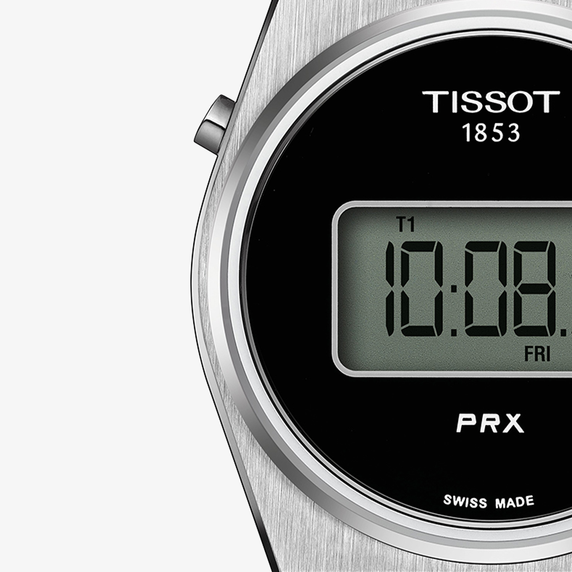 Tissot PRX Digital T137.263.11.050.00 czarno-srebrny z cyfrowym mechanizmem kwarcowym 