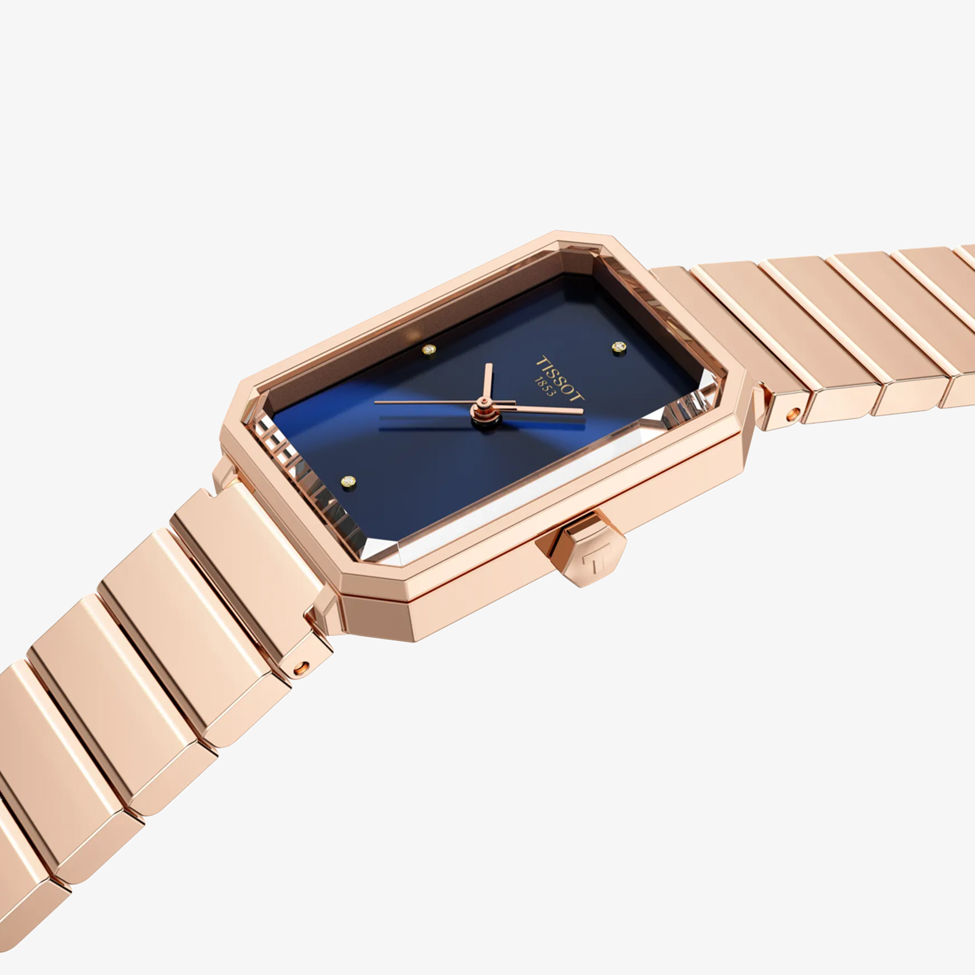 Zegarek Tissot SRV damski z minimalistyczną, niebieską tarczą