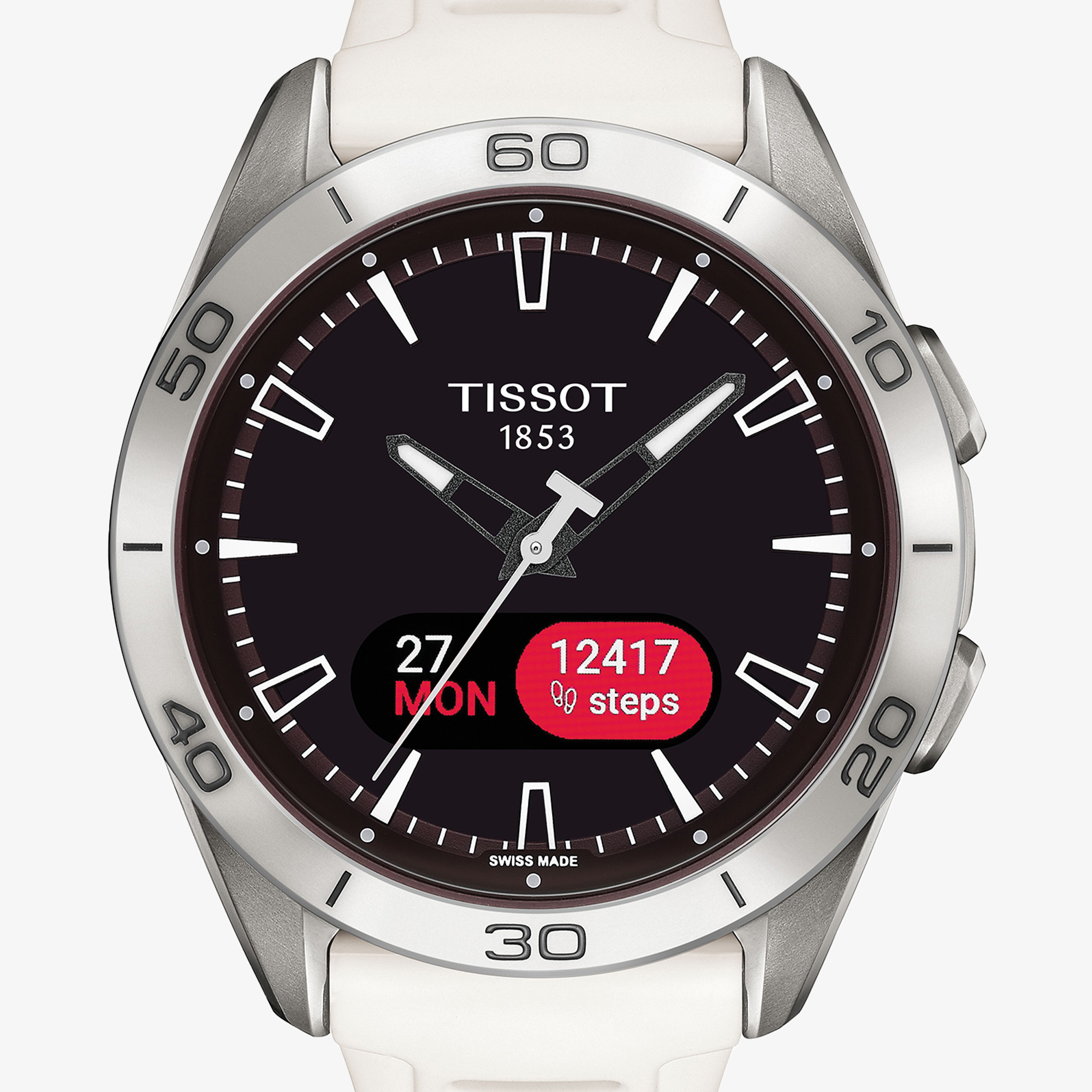 Zegarek Tissot T-Touch Connect Sport T153.420.47.051.03 w białym kolorze 