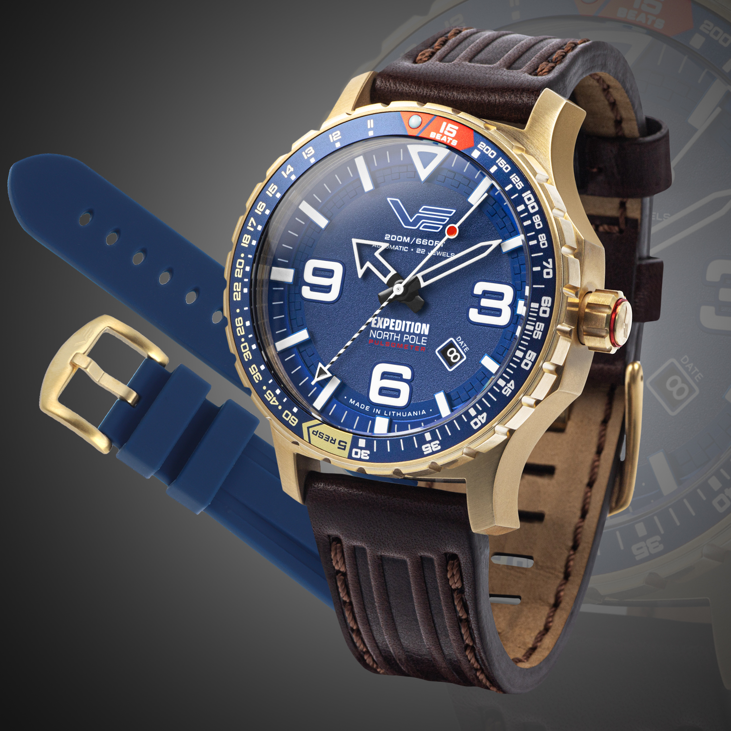 Zegarek Vostok Europe YN55-597B730 Expedition Nort Pole 1 Polar Sun Automatic 