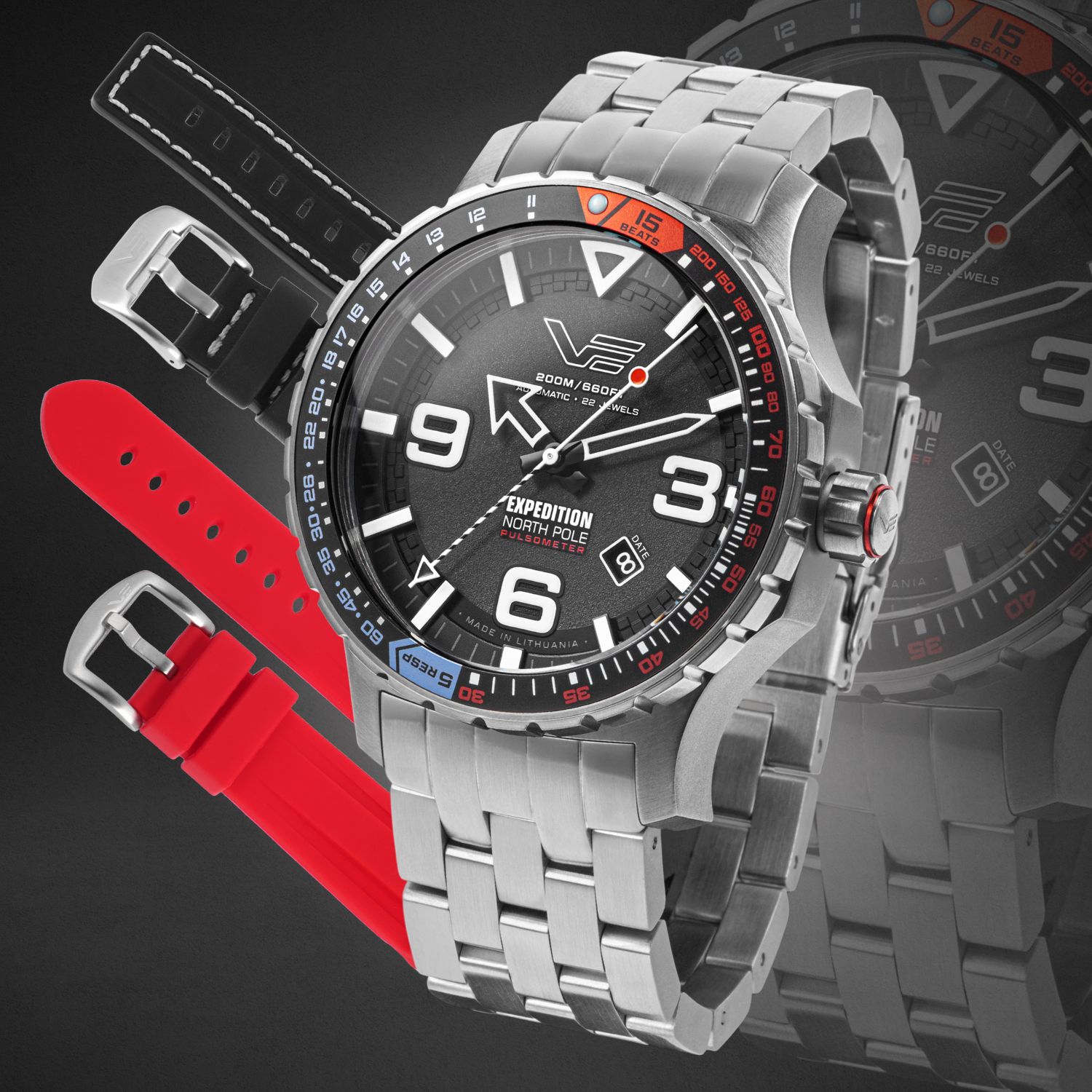 Dwa dodatkowe paski w zestawie z Vostok Europe  YN55-597A729B