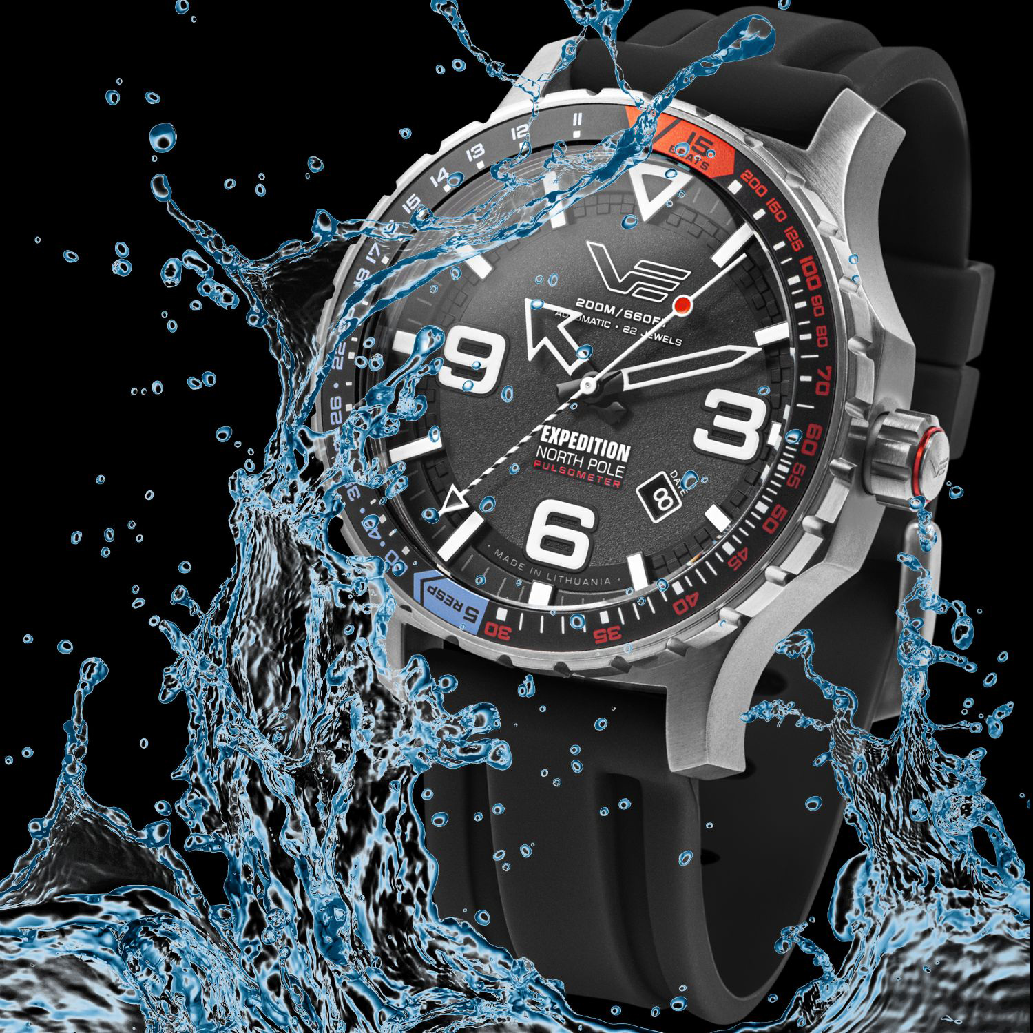 Wodoszczelność zegarka Vostok Europe Expedition North Pole 1 Polar Legend  YN55-597A729SB 