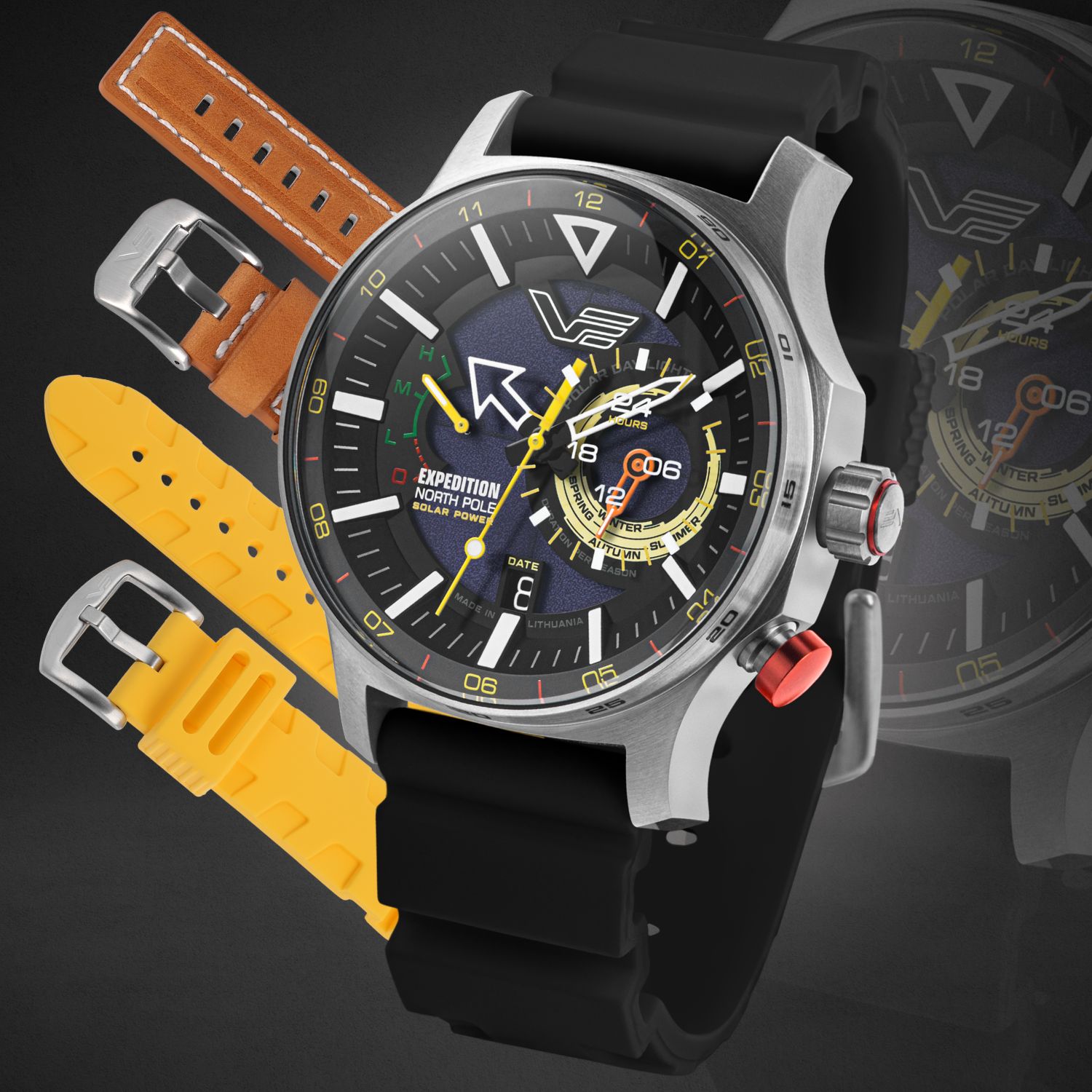 Dwa paski w zestawie z zegarkiem Vostok Europe VS57-595A735SB 