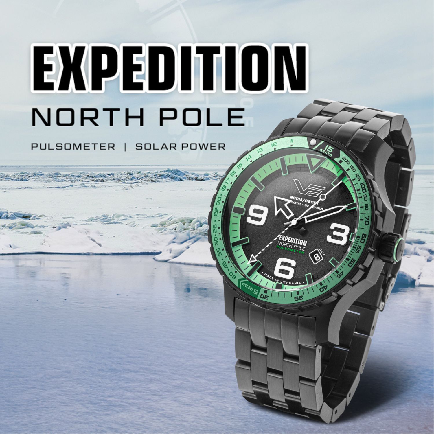 Zegarek Vostok Europe Expedition North Pole 1 Polar Night Automatic YN55-597C731B