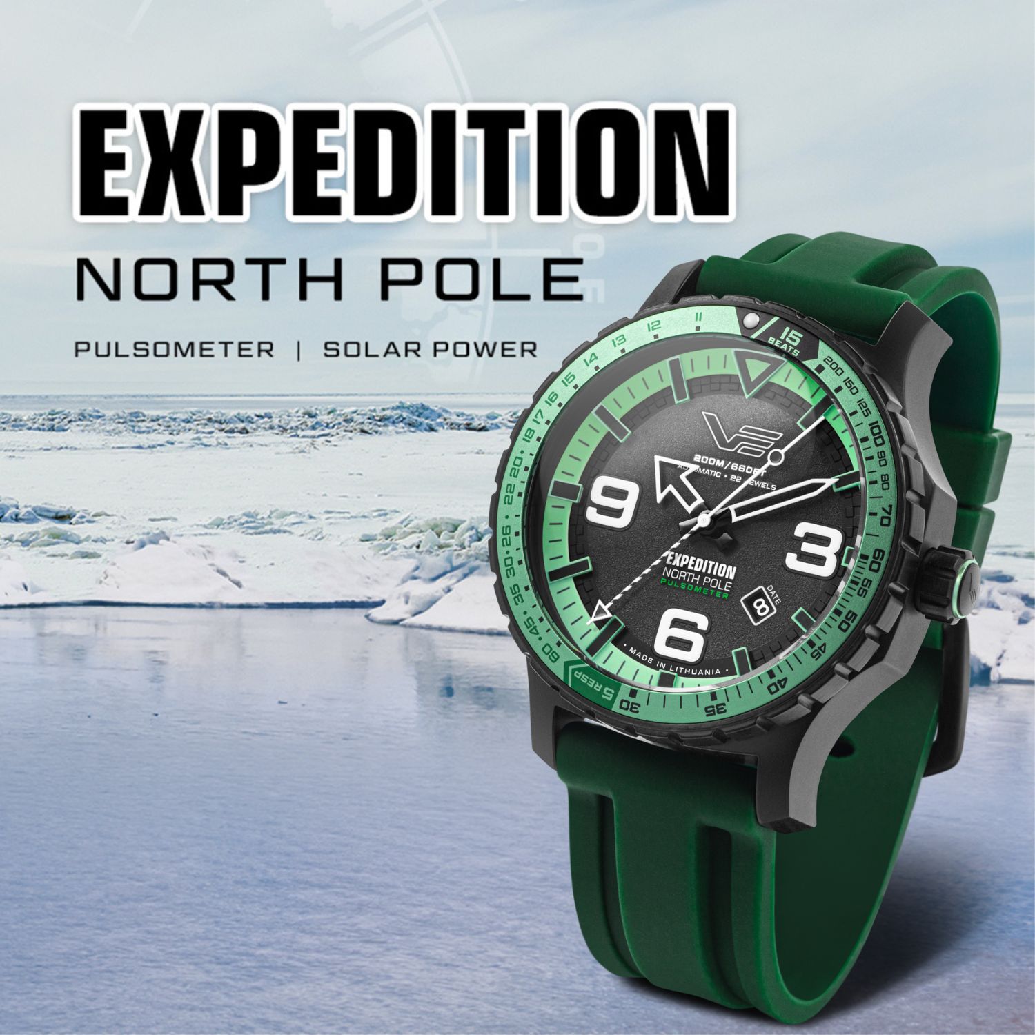 Zegarek Vostok Europe Expedition North Pole 1 Polar Night Automatic YN55-597C731SG 