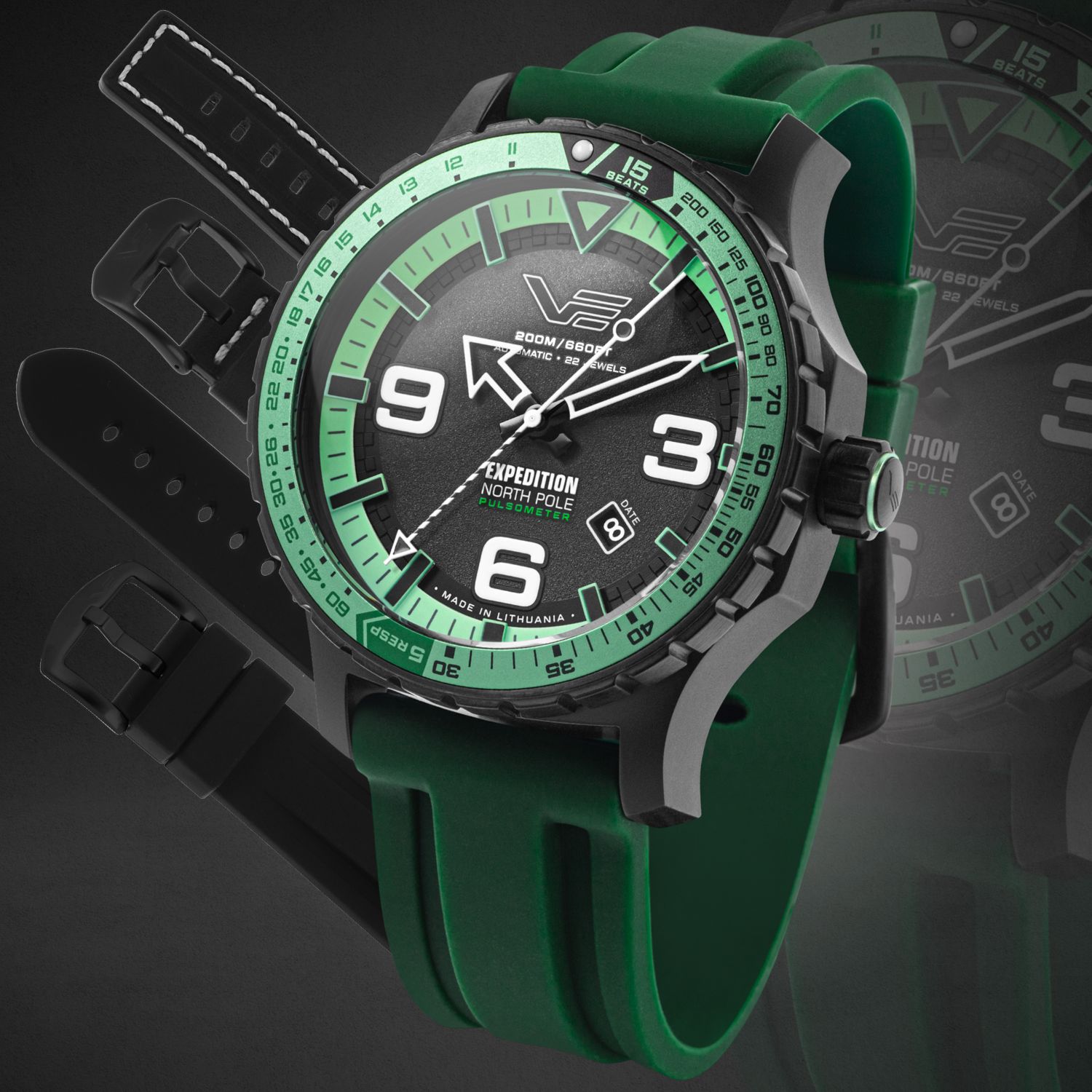 Dwa paski w zestawie z Vostok Europe YN55-597C731SG 